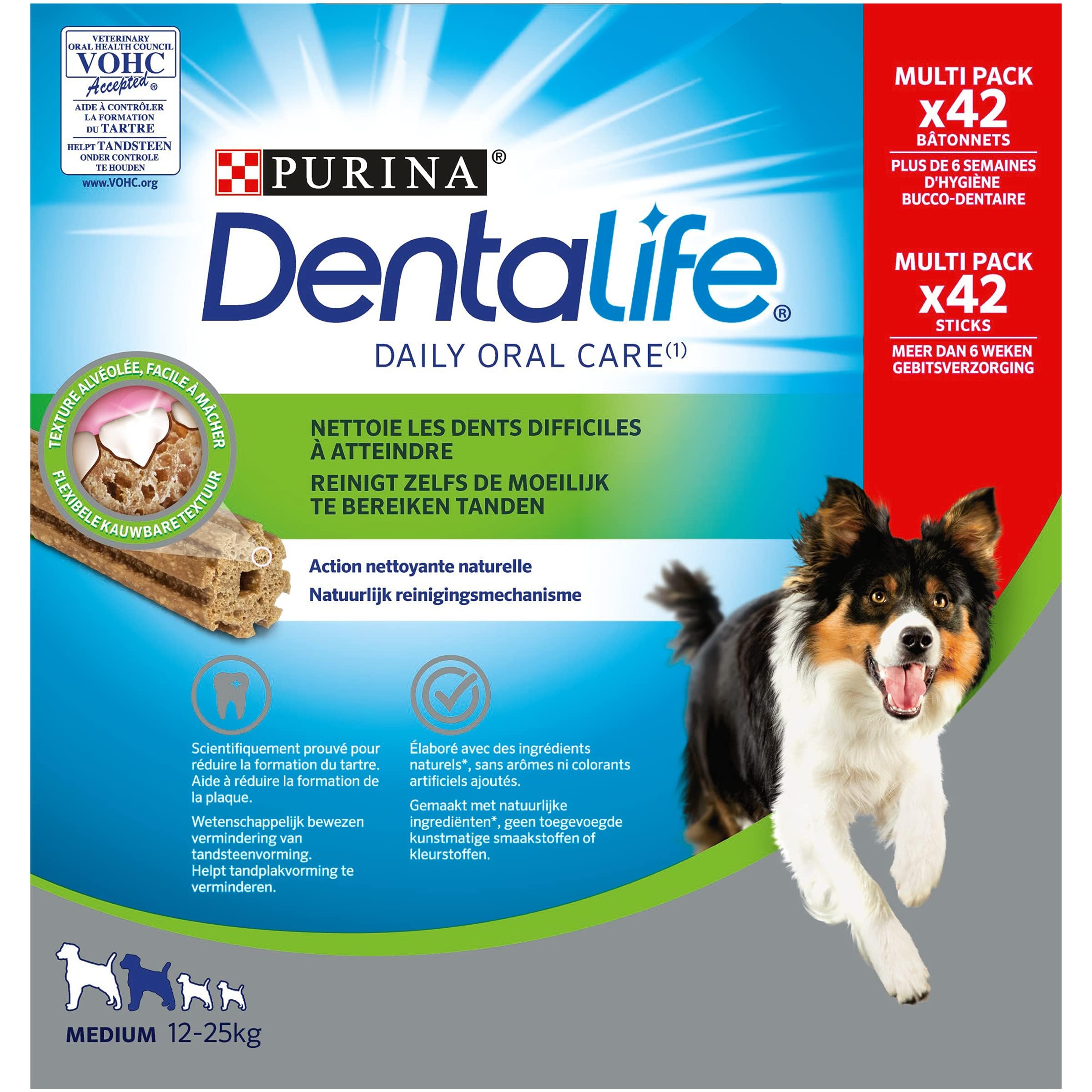 DENTALIFE Medium Multipack - 42 golosinas para Masticar para Perros medianos - 966g - Higiene bucal Diaria