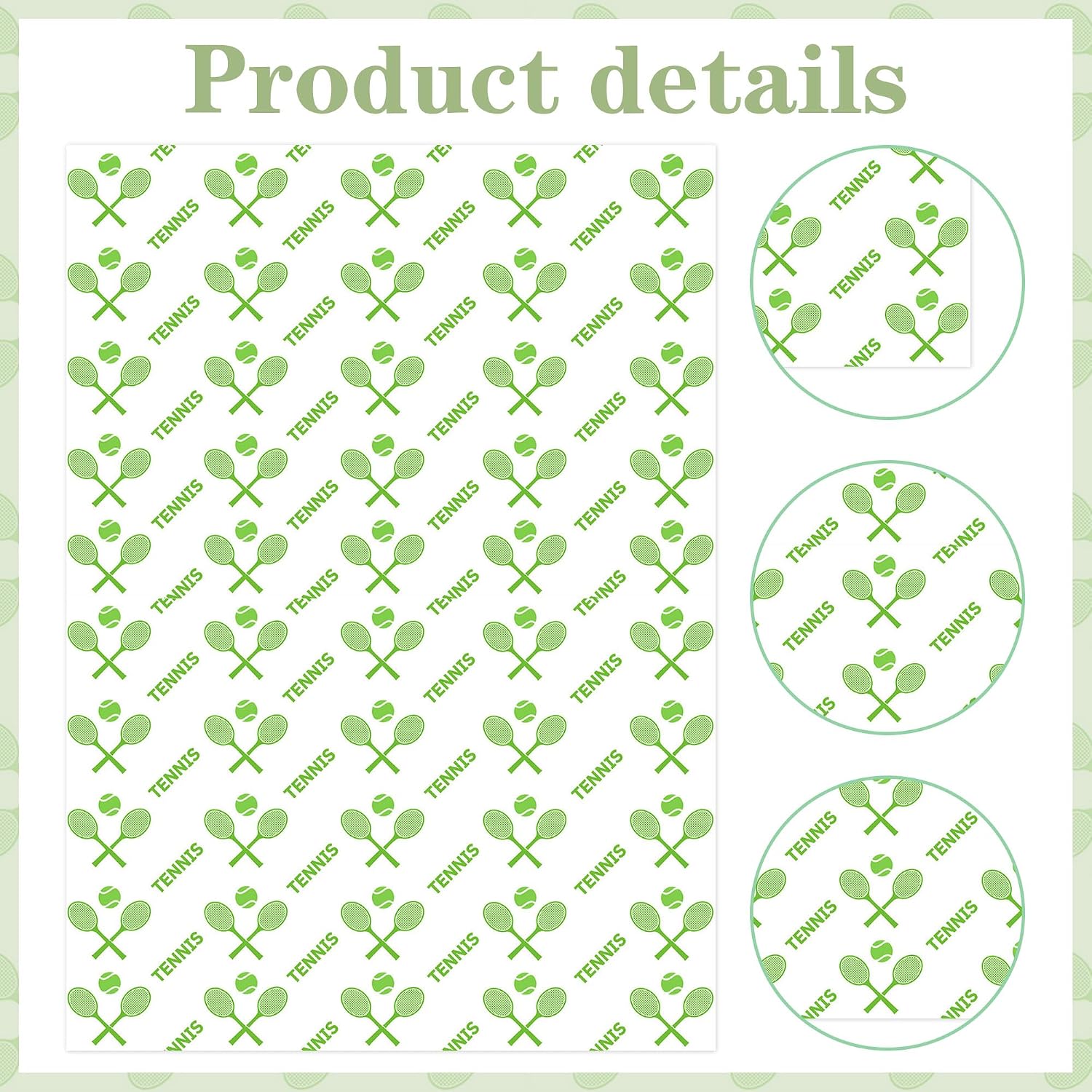 50 Sheet Sport Tennis Tissue Paper Gift Wrapping Sport Themed Bithday Party Favors Sports Tennis Ball Art Tissue Papers Baby Shower Party Supplies