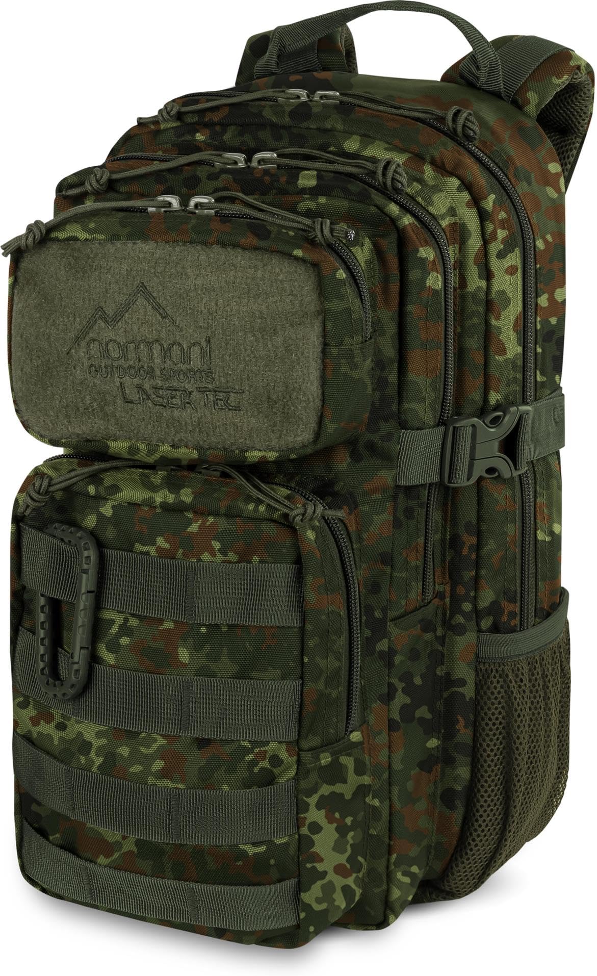 normani Kinder Rucksack Schulrucksack Outdoor Trekking Rucksack mit Brustgurt Kindergartenrucksack Wanderrucksack Daypack für Jungen und Mädchen Flecktarn 15 Liter