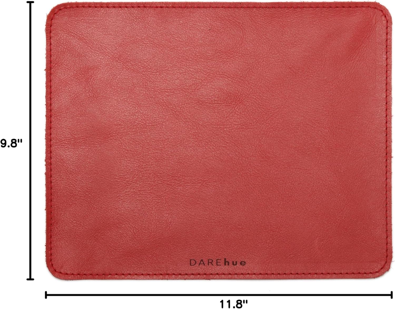 Genuine Leather Mouse Pad (red, Large)