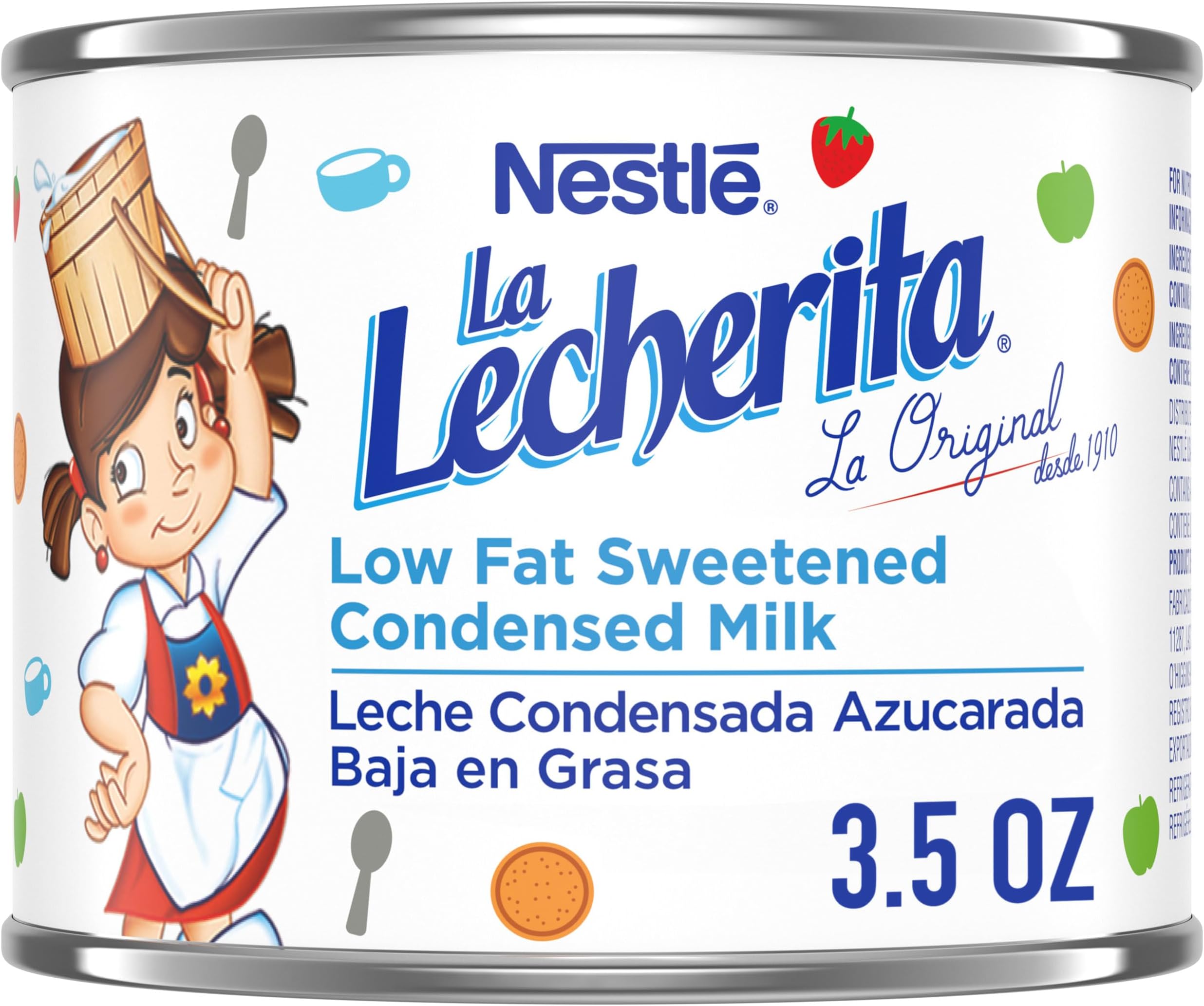 Nestle La Lecherita Lowfat Sweetened Condensed Milk | Lowfat sweetened condensed milk; 3.5 oz cans; 6 pack
