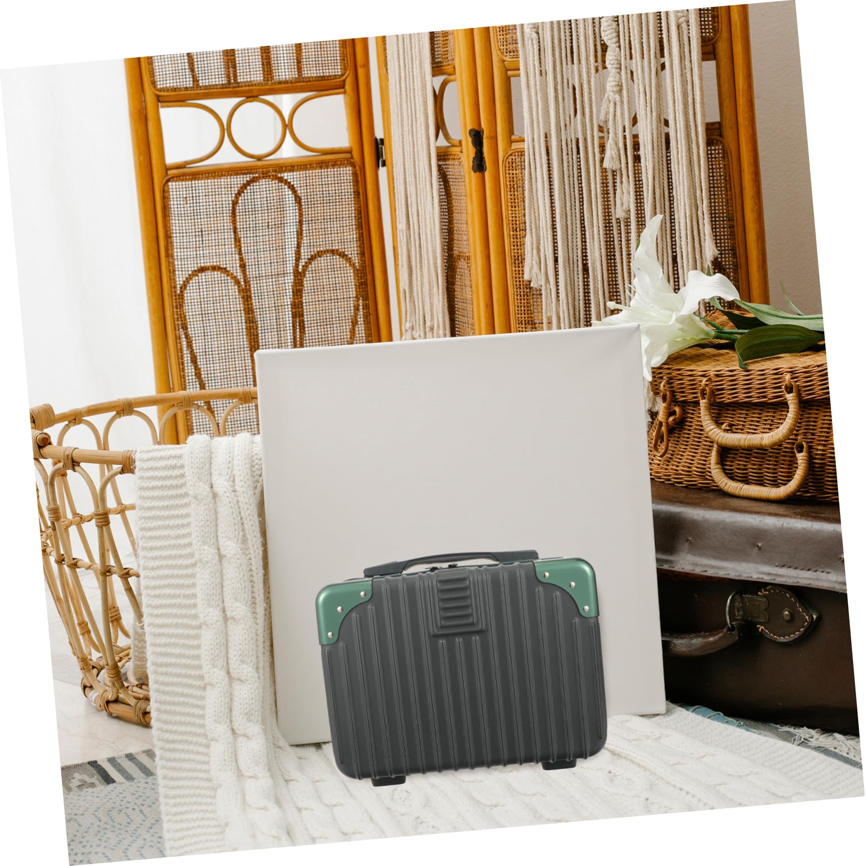 SHERCHPRY Borsa Cosmetica da Viaggio in Abs Verde Portatile per Trucchi e Prodotti per Bagno, Custodia per Viaggi e Spedizioni