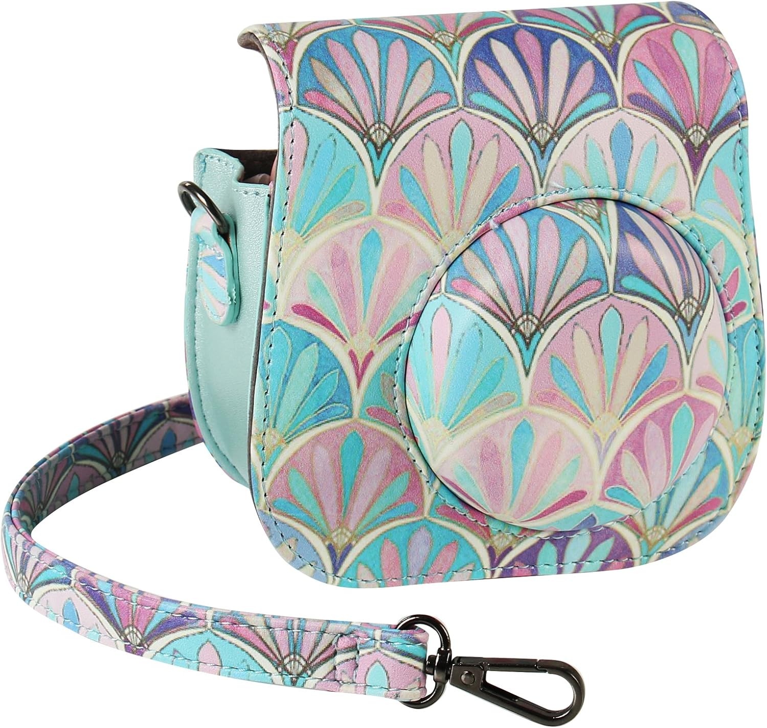 Katia Camera Case Compatible for Fujifilm Instax Mini 9 / Mini 8 Instant Camera with a Film Pocket - Peacock