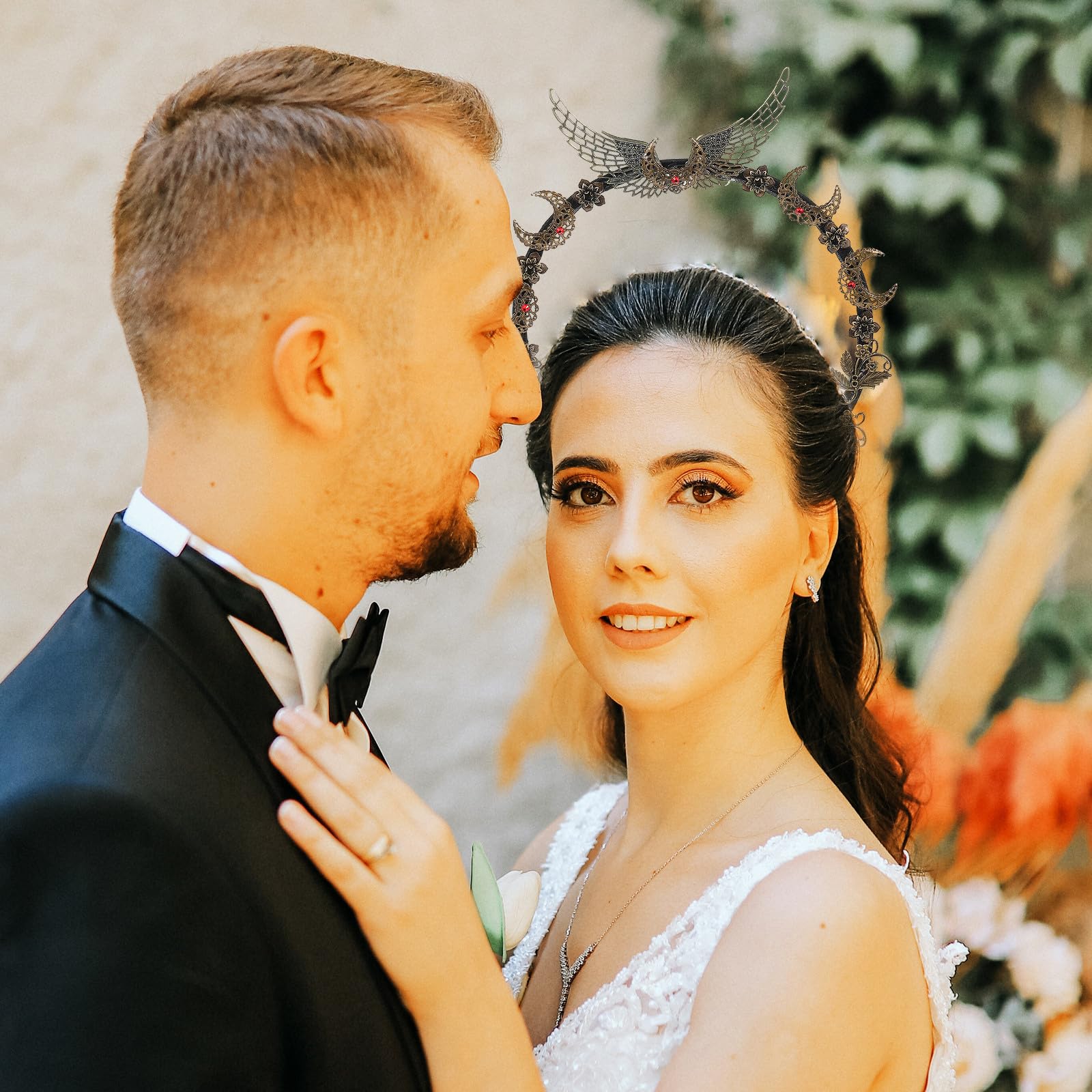 Didiseaon 4 Pezzi Cerchietto Elegante in Metallo per Chioma Donna, Nero, | Accessorio Decorativo per Festa Danzante e Fai da Te, Fatto a Mano, anche Oggetto Fotografico
