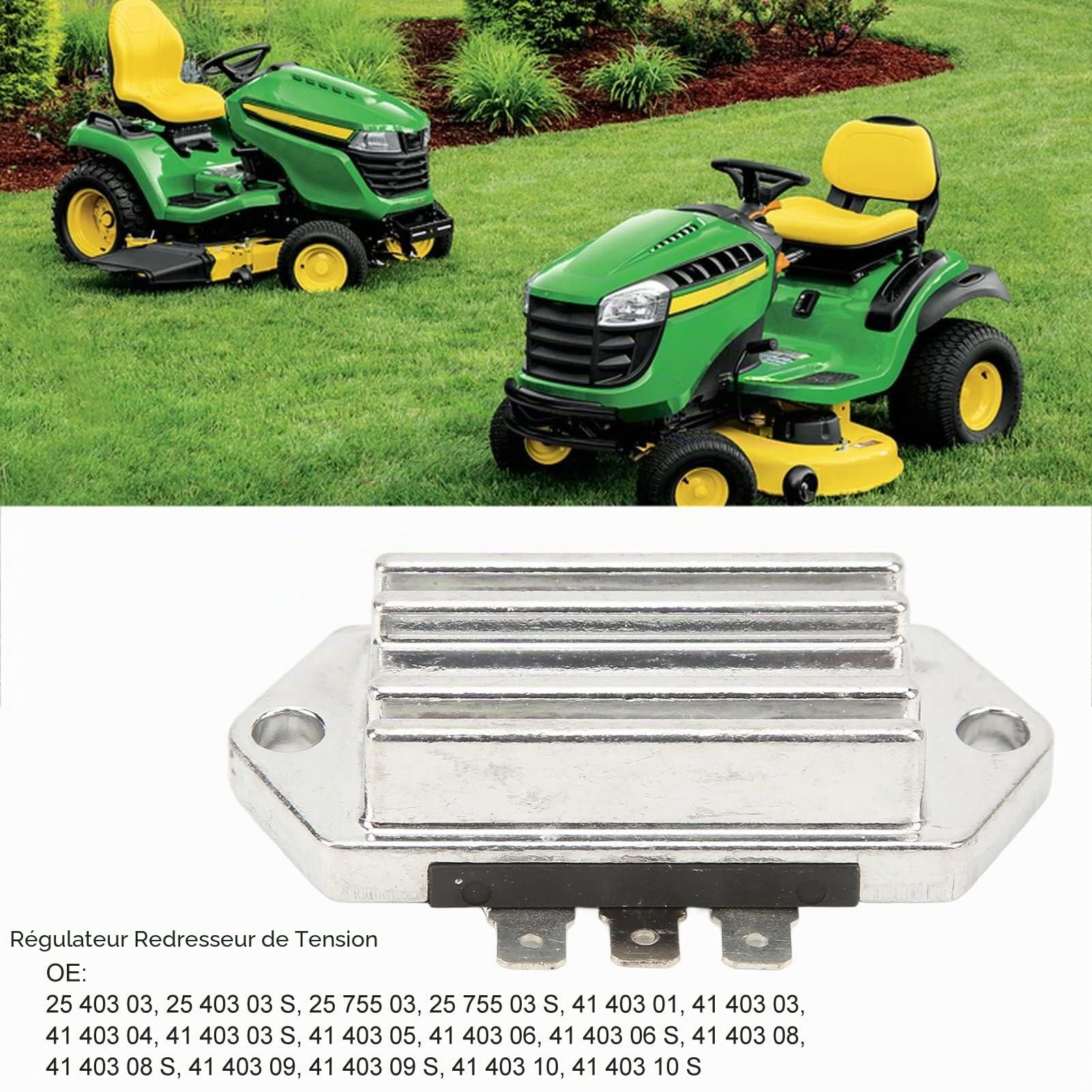 Régulateur de tension Système de et de Démarrage Régulateur de Tension Redresseur Aluminium 12V Meilleure Dissipation Thermique 41 403 01 pour Tondeuse à Gazon