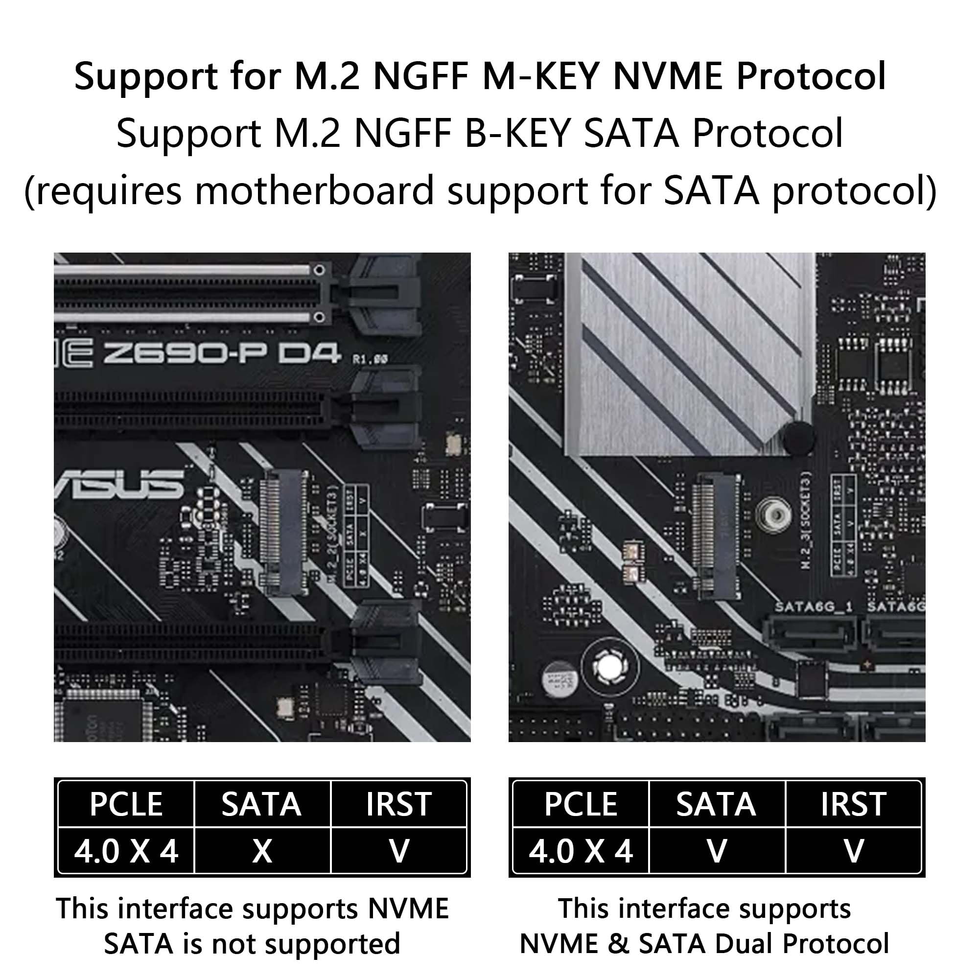 GINTOOYUN ngff m.2 m - Chiave nvme estensione 40 cm pcie 3.0/4.0 m.2 nvme/ngff SSD nastro flessibile cavo per scheda madre SSD 2230/2242/2260/2280 (180 gradi)