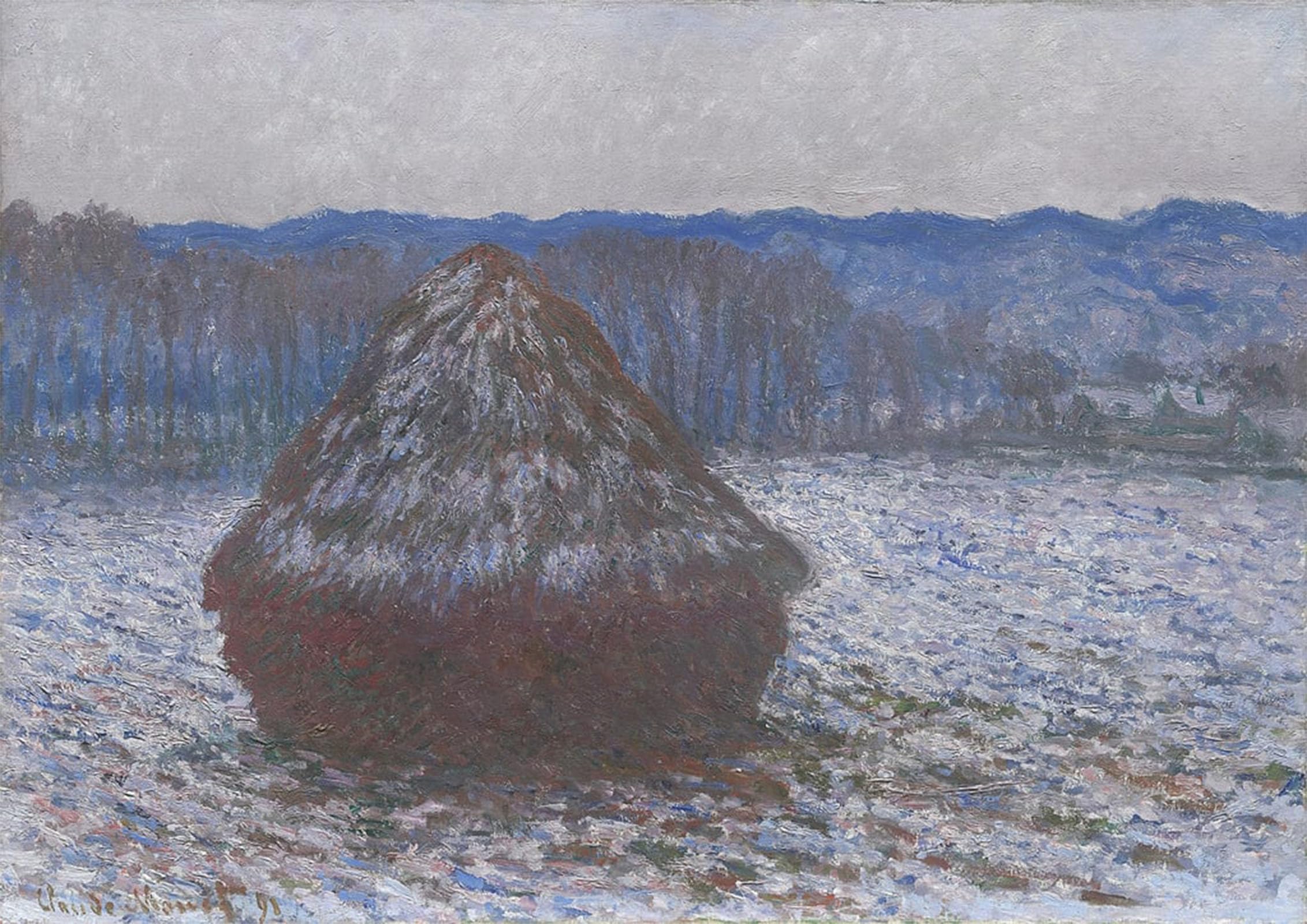 POSTERIIk Famous Print Pop Art Wall Art Graffiti Stack of Wheat by Claude Monet Art Prints for Home Decor 60x90cm