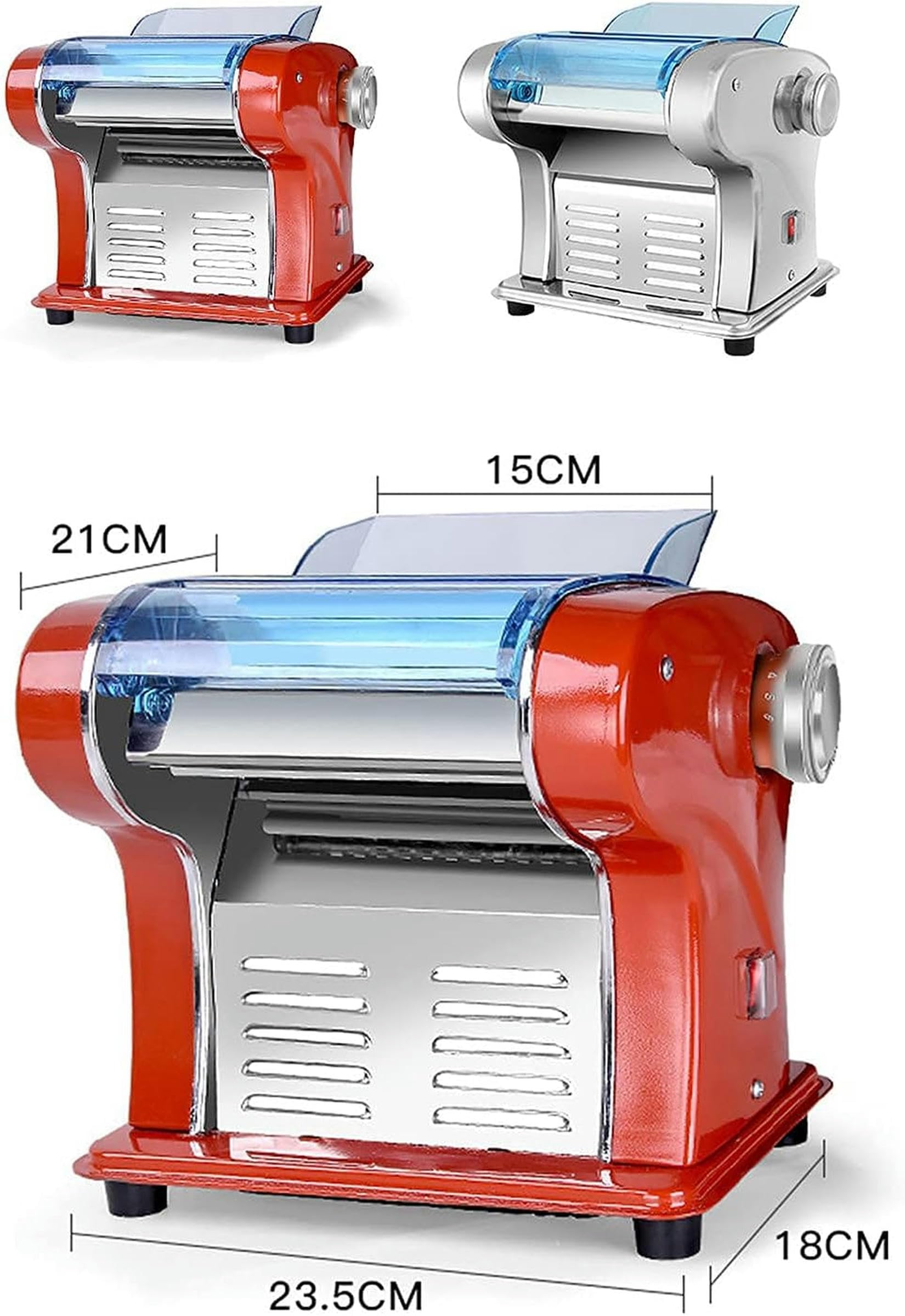 Máquina para Hacer Pasta Máquina eléctrica para Hacer Fideos, Máquina para Hacer Pasta, Máquina para Hacer Pasta, Máquina prensadora de Rodillos de Masa de Acero Inoxidable, para Herramienta de coci