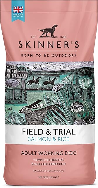 Skinners Field & Trial Salmon & Rice 15kg  Complete Dry Adult Working Dog Food, Gentle Digestion, Glossy Coat(Packaging may Vary)