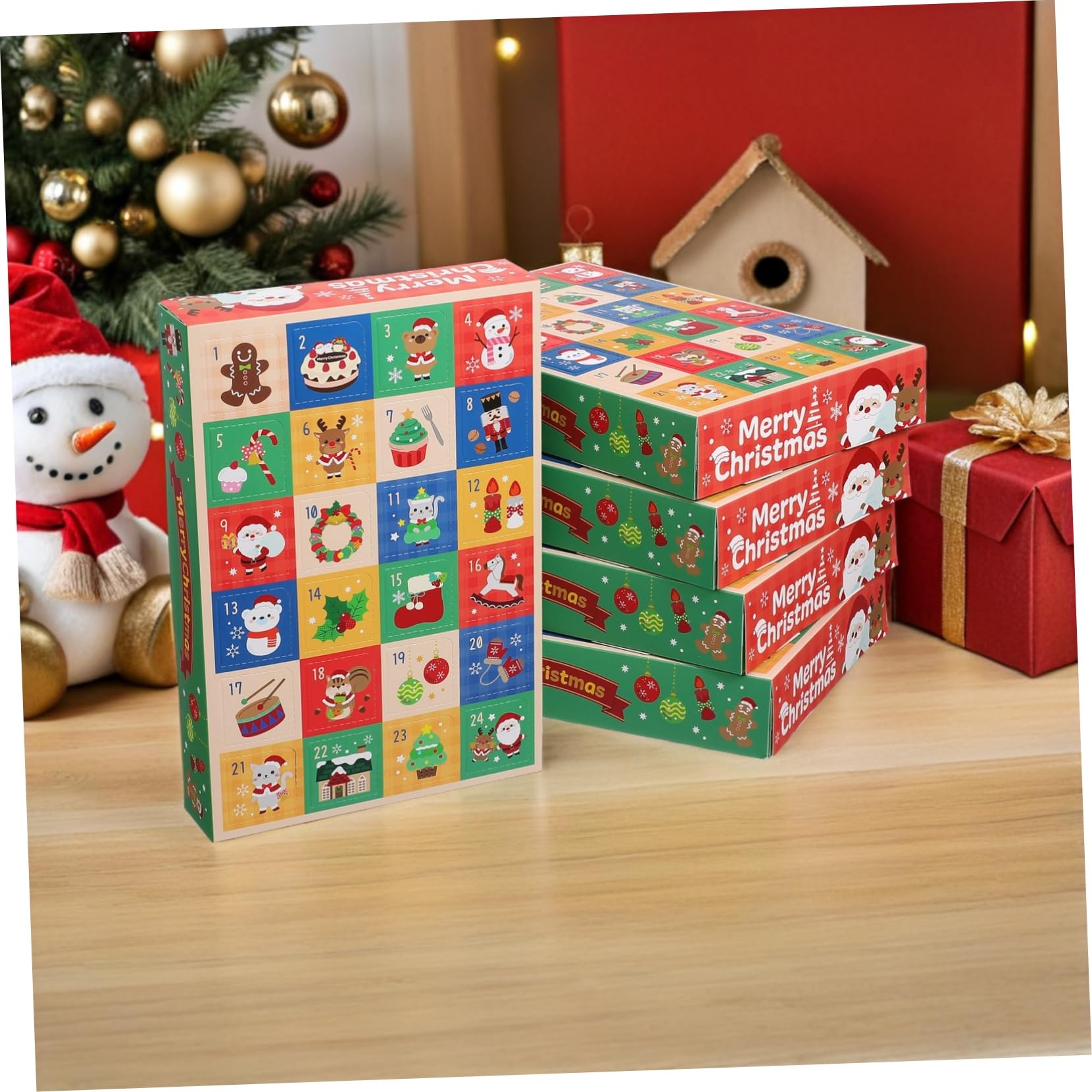 Cabilock 15stücke Diy-ferien-countdown Feiertags-adventskalender-tage-boxen Leere Pralinenschachteln Karussell-papierbonbonschachtel Für Kleine Feiertags-goodie-boxen