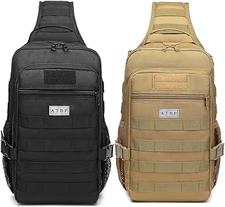 ATBP Tactical Crossbody Sling Backpack Militray Shoulder Holster Bag For Men Concealed Carry Chest Pack Hiking Daypack 20L