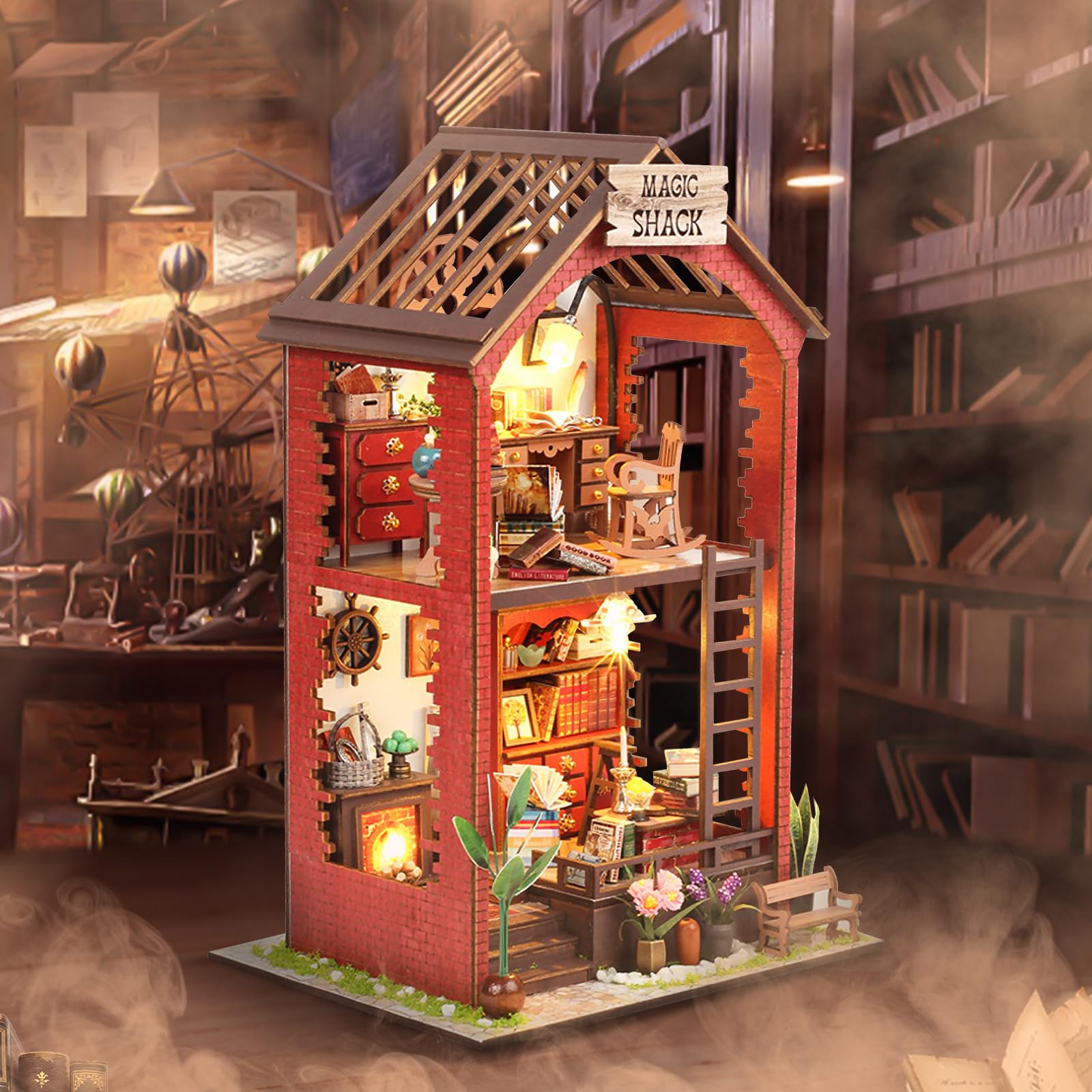 DIY Poppenhuis Kit Miniatuur Klaslokaal Houten Model