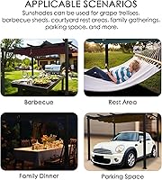 Vista 6 de Kozyard Morgan Outdoor - Pergola extra grande con marco de aluminio gris con toldo para sombrilla (10 x 10 pies, azul)