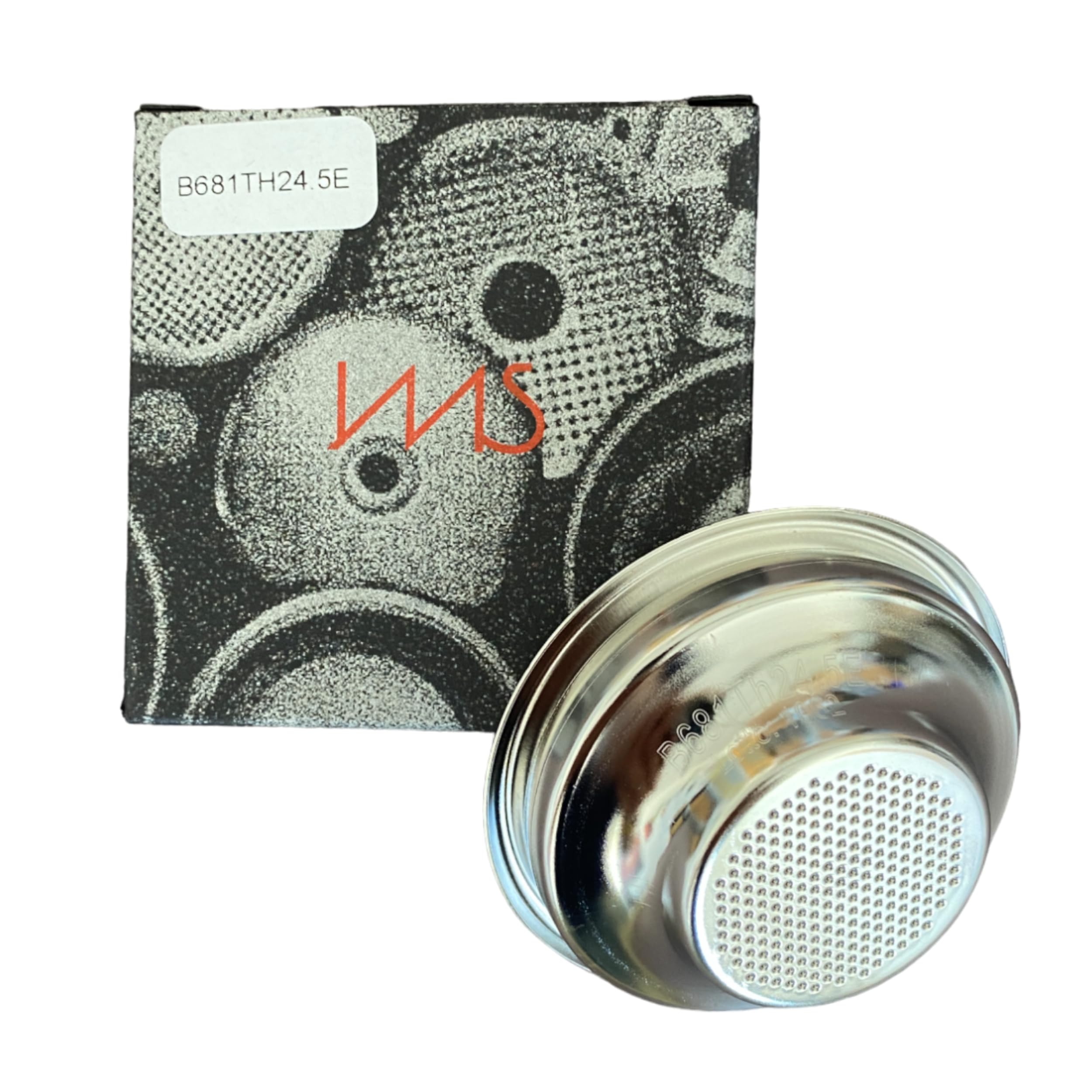 IMS B681TH24.5E | B68 1TH 24.5 E | Filtro di precisione Competition per portafiltro da 54 mm | 6-9 g | 1 tazza di caffè espresso semplice | H24,5 | acciaio inossidabile | Made in Italy