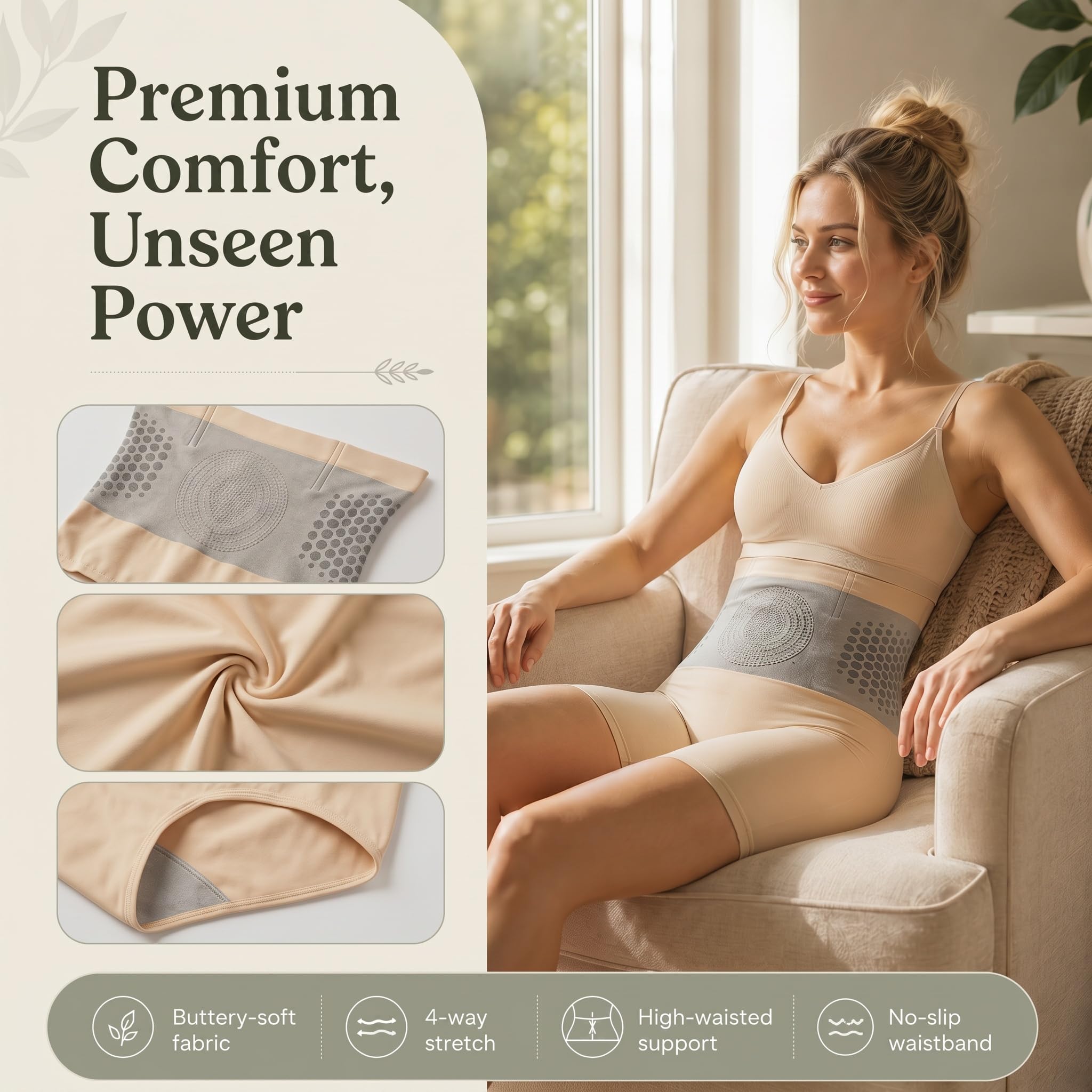 Pantalón Corto Termogénico Reductor de Cintura Alta Moldeador para Mujer Control de Barriga