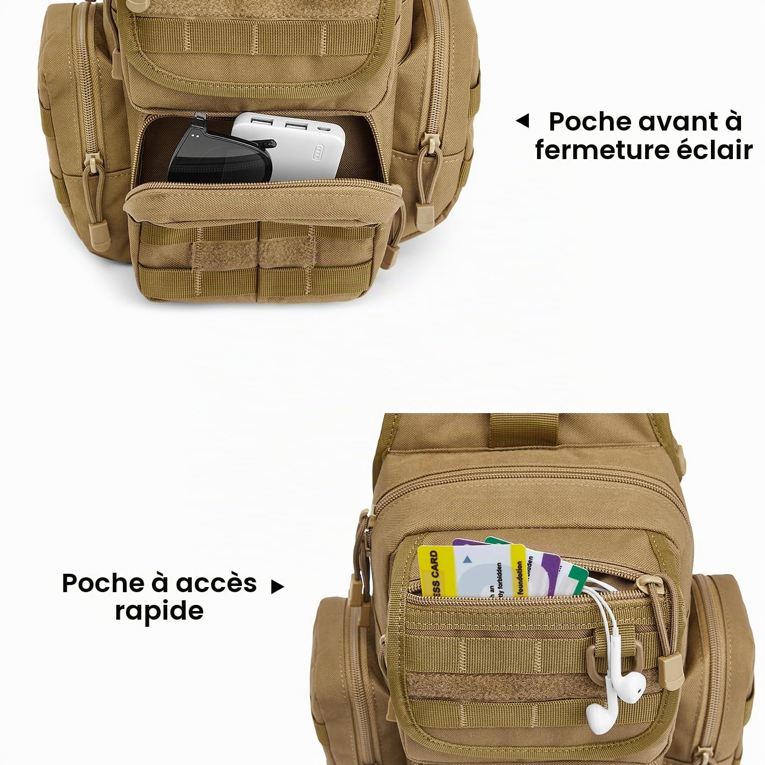 G4Free Sac à Bandoulière Tactique d'extérieur Sac à dos de Sport Militaire Assault Petite épaule Sacs Pour Marche vélo Cyclisme Camping Randonnée Trekking