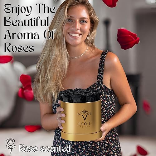 Miniatura 3 de VLove Forever Roses in a Box  Caja de flores reales para siempre  Flores preservadas naturalmente  Caja de rosas preservadas  Rosa eterna que dura