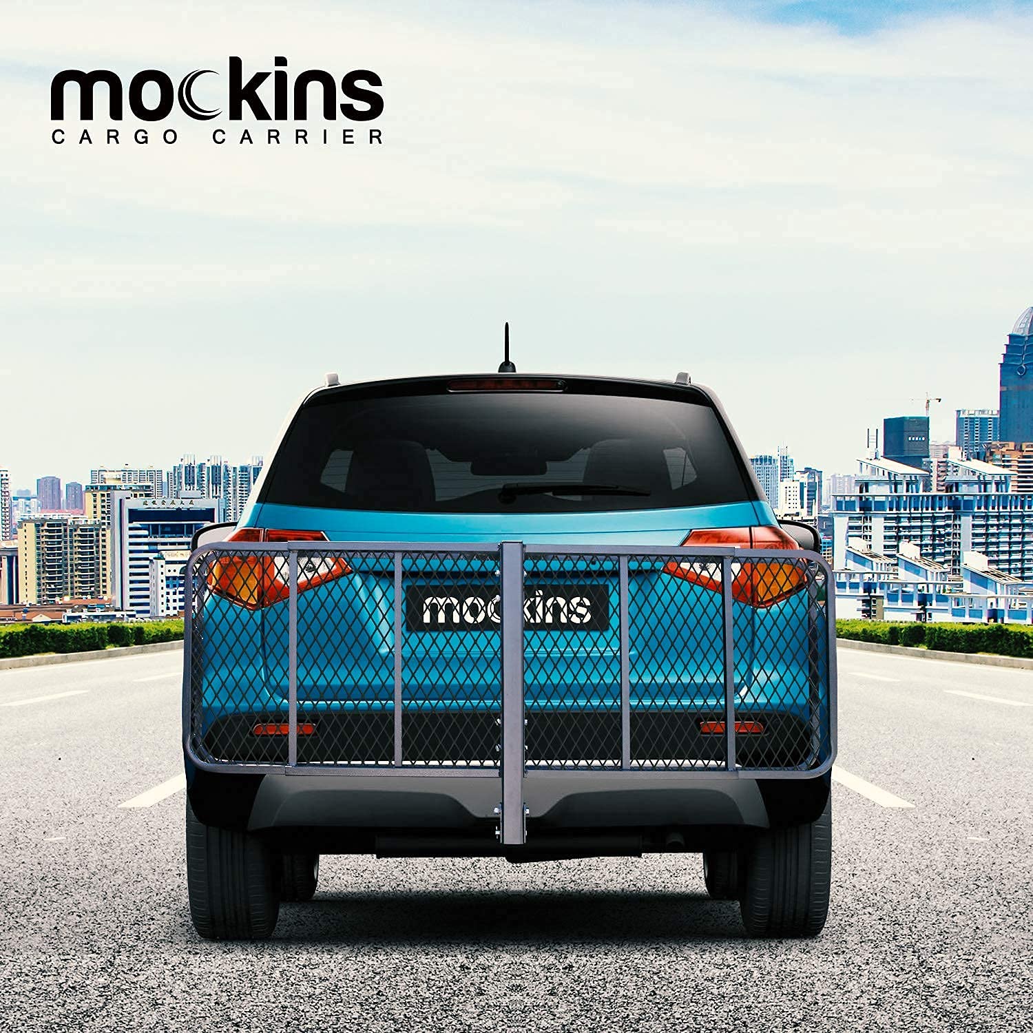 Mockins 60 x 20 x 6 Inch 500 LB Capacity Rear Hitch Mount Cargo Carrier