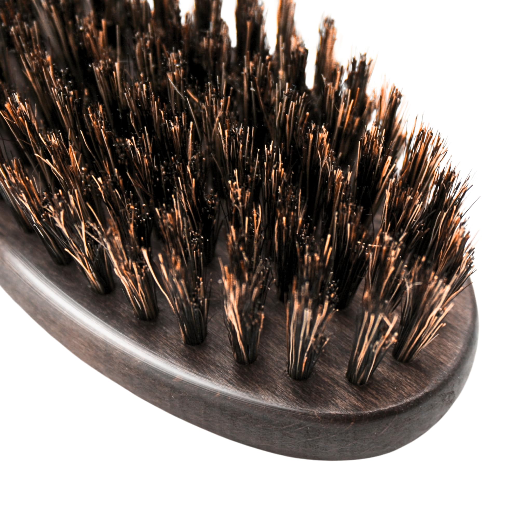 DOJA Barcelona Spazzola per barba da uomo, setole di cinghiale, legno di faggio, materiale durevole, uso versatile, facile da pulire e baffi curati, design pulito per finitura impercabile