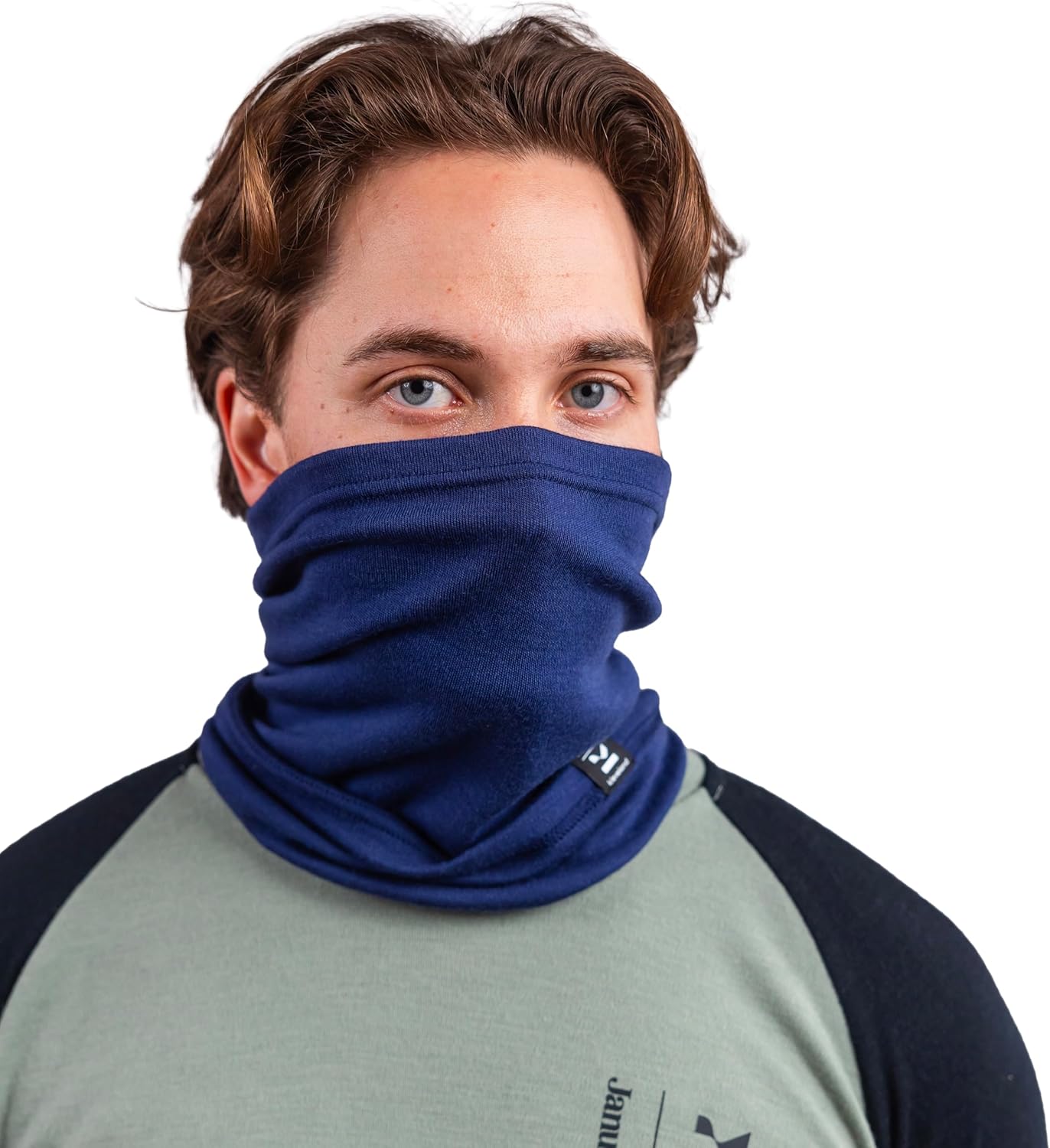 Janus Wool Kleveland 100% Merino Wool Lightweight Neck Warmer - Soft, Brushed Jersey Inside - Winter Gaiter - One Size