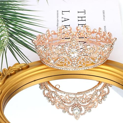 Miniatura 19 de CIEHER Tiara pequeña para decoración de pastel de cumpleaños para niñas, aleación plateado