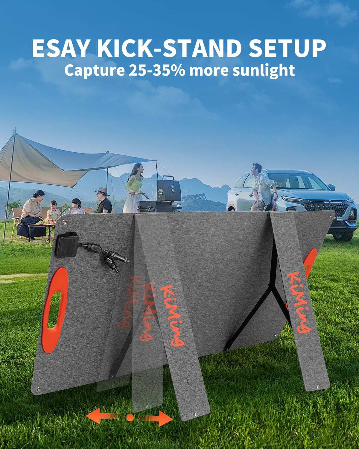 100W Foldable Solar Panel Charger - High Efficiency ETFE Lamination, Waterproof Design, MC4 Output, Portable Solar Power for Camping, RV, and Outdoor Gear