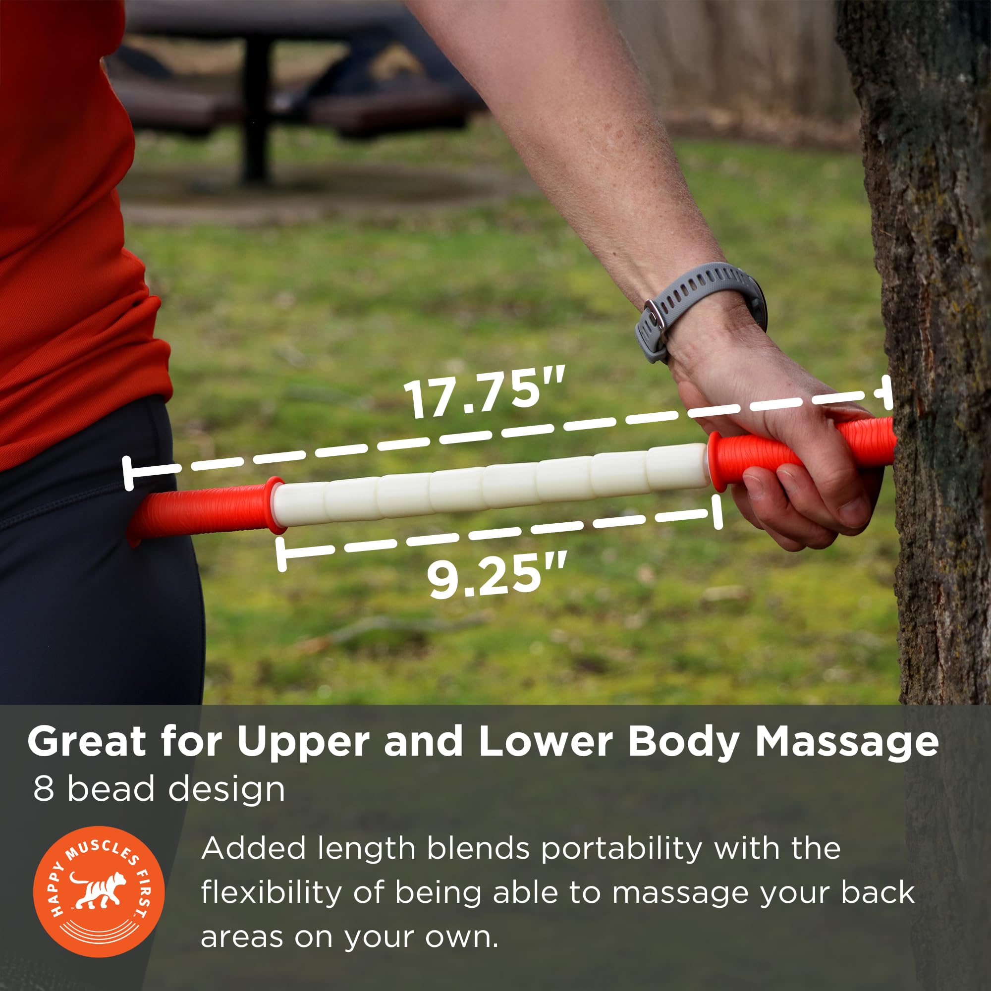 Tiger Tail The Stick - Rodillo muscular flexible flexible de 18 pulgadas para liberación miofascial y puntos de activación, masajeador de tejido profundo flexible para piernas, espalda, hombros,