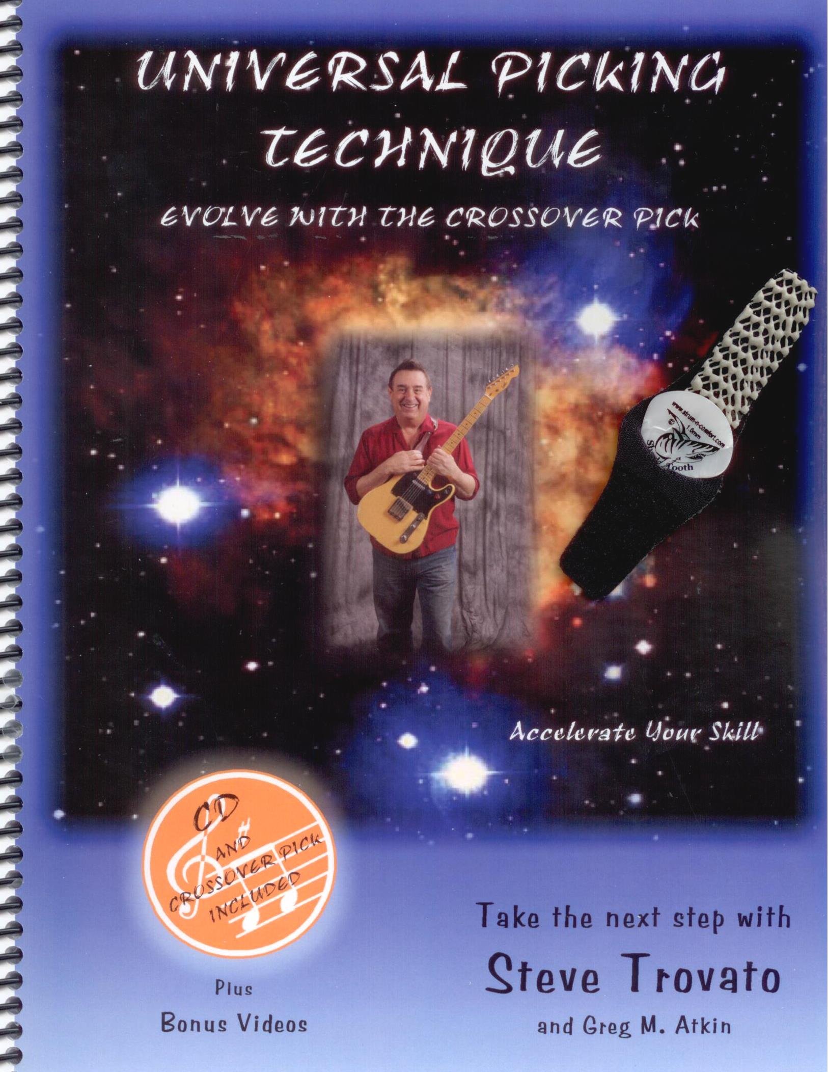 SNC-UPT/BK/CD/PK Universal Picking Technique Method Book with CD and Crossover Pick Combination by Steve Trovato and Greg M Atkin