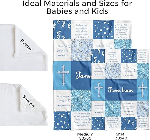 Miniatura 5 de MDPrints - Mantas de bebé personalizadas para niños, manta de bebé personalizada con nombre, regalo de guardería para recién nacidos, forro polar de