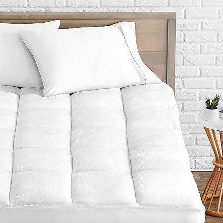 Amazon.com: Bare Home Quilted Fitted Mattress Pad (Split Head Flex King ...