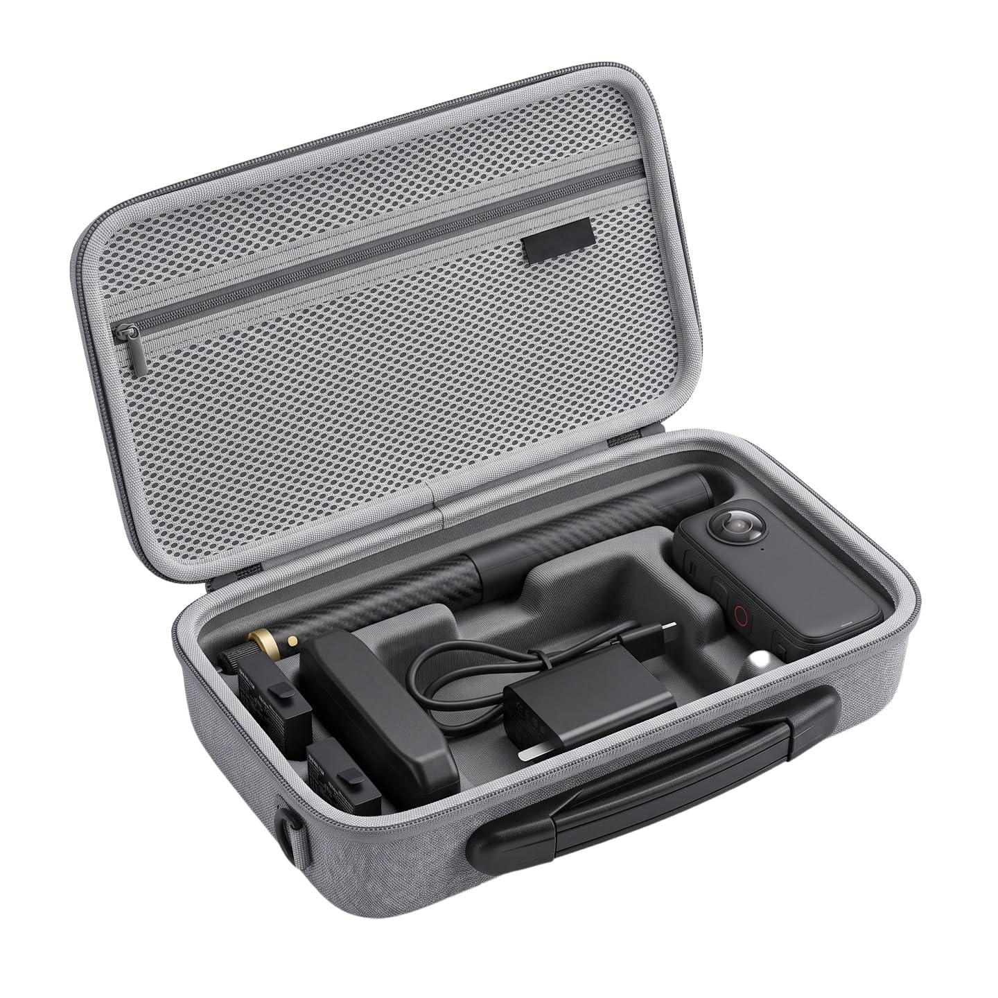 BeisDirect Custodia da trasporto per Insta360 X6, impermeabile, grande capacità, borsa a tracolla, organizer da viaggio, custodia protettiva rigida per accessori per fotocamera Insta 360 X6