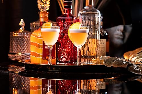 Miniatura 6 de Crystal - Vasos retro Nick and Nora Coupé de 5 onzas, juego de 6, cristalería de bar vintage para Martini, Manhattan, Cosmopolitan, bebidas de