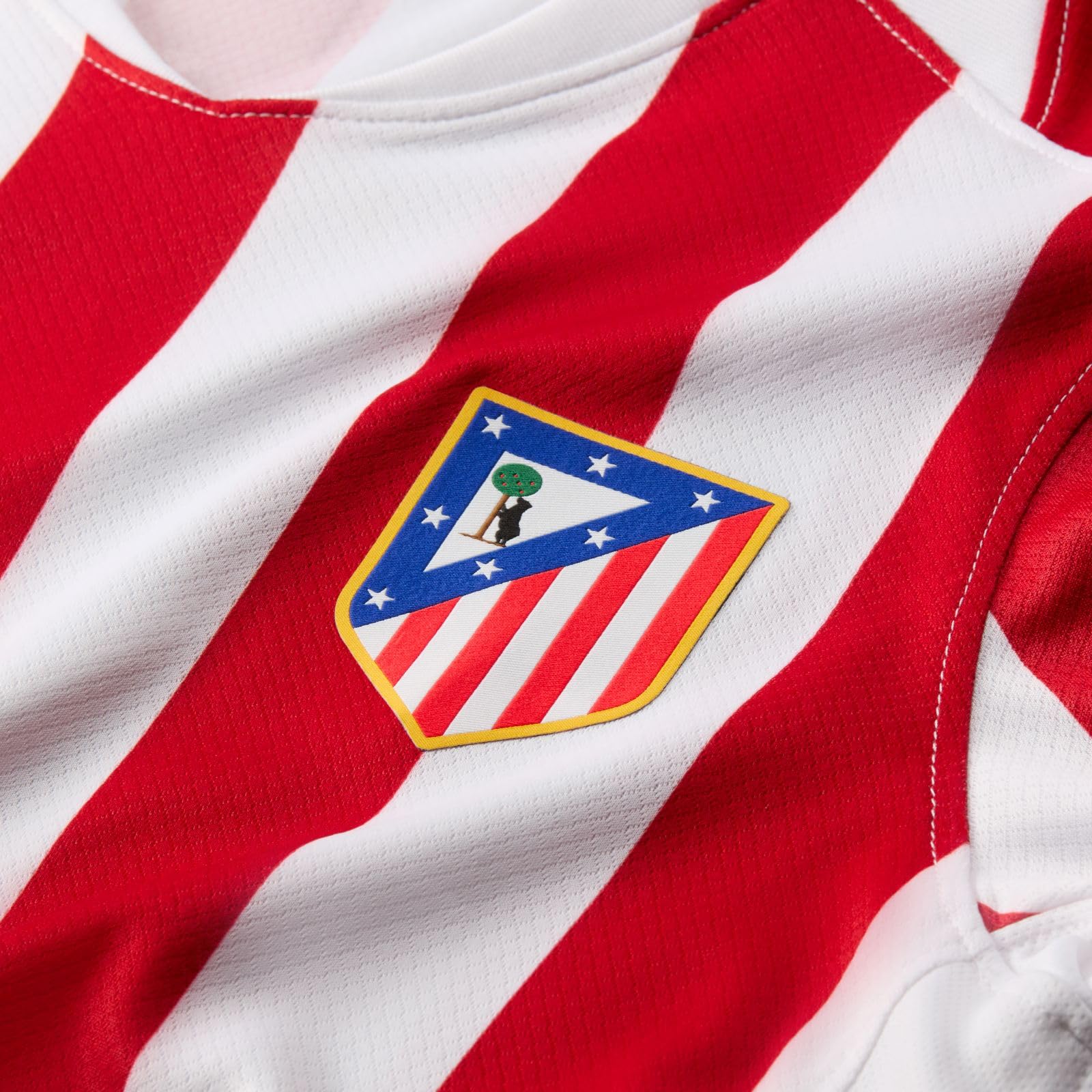 Camiseta de fútbol réplica Atlético Madrid 2025/26 Stadium Home Nike con tecnología Dri-FIT para Mujer, HJ5089