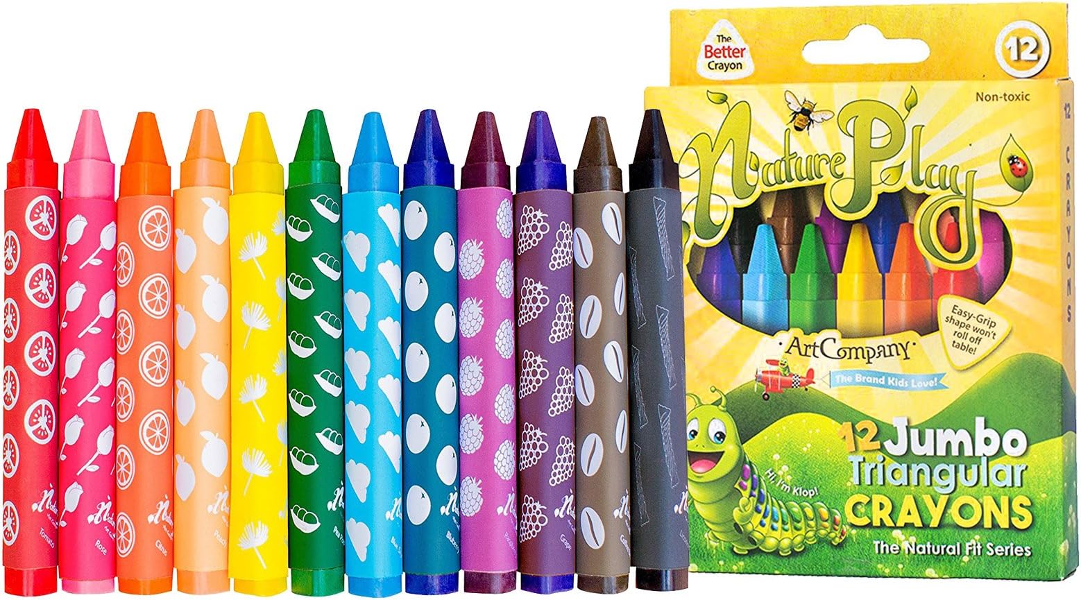 NaturePlay Jumbo Triangular Crayons 12 Count