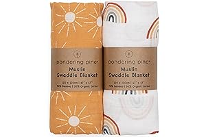 Organic Baby Muslin Swaddle Blankets for Boy or Girl - Sun and...