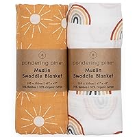 Vista 9 de Organic Baby Muslin Swaddle Blankets for Boy or Girl - Eucalyptus Leaves and Sage Swaddling Blanket 2 Pack - Soft Muslin, XLarge and Breathable
