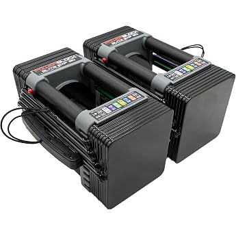 POWERBLOCK Elite EXP Dumbbells Variable [Sold as Pairs] Stage 1 (5-50 lbs) Durable Steel Construction Innovative Training Equ