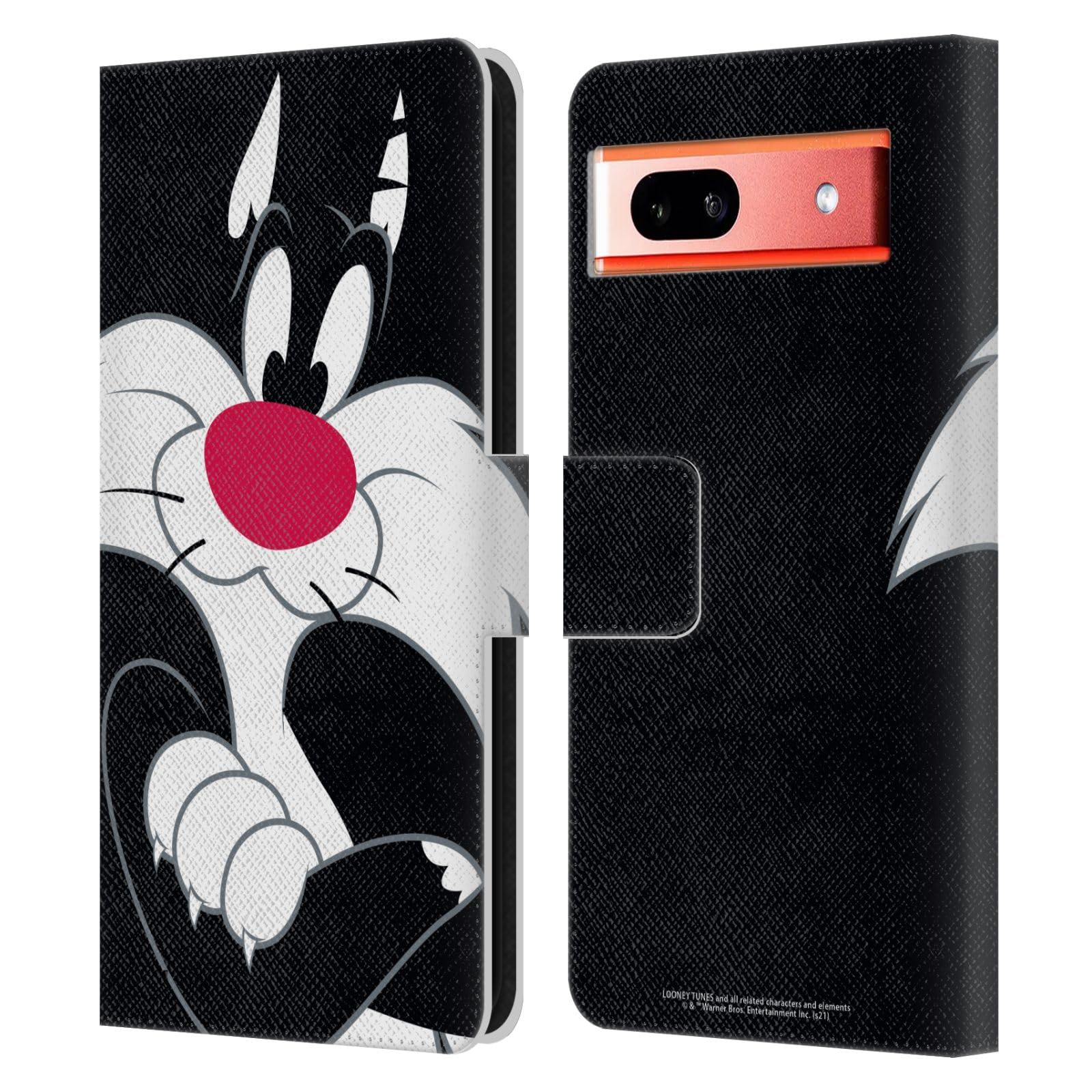 Head Case Designs Officially Licensed Looney Tunes Sylvester The Cat Characters Leather Book Wallet Case Cover Compatible With Google Pixel 7a