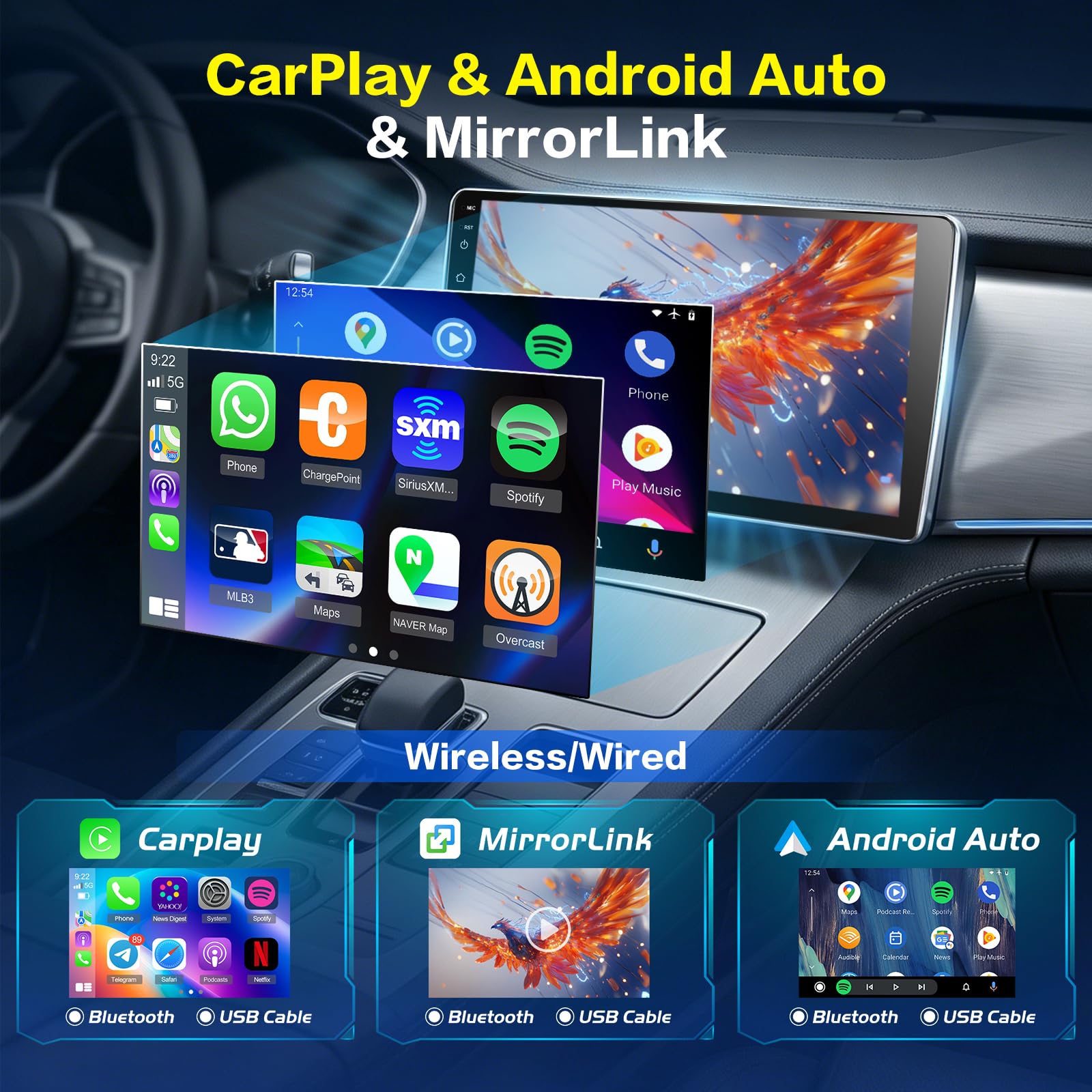NHOPEEW Autoradio pour Toyota Hilux 2016-2018 avec vidéo en Ligne