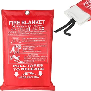 plastific Large Fire Blanket 1mx1m Safety Qui...,
