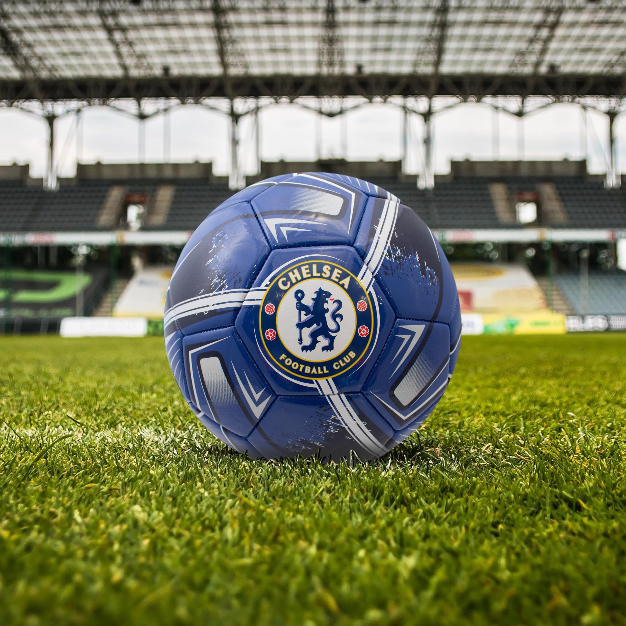 Hy-Pro Ballon de Football sous Licence Officielle Chelsea F.C. Taille 5, Motif Tracer, Marchandises Chelsea, The Blues, entraînement, Match à Collectionner, pour Enfants et Adultes