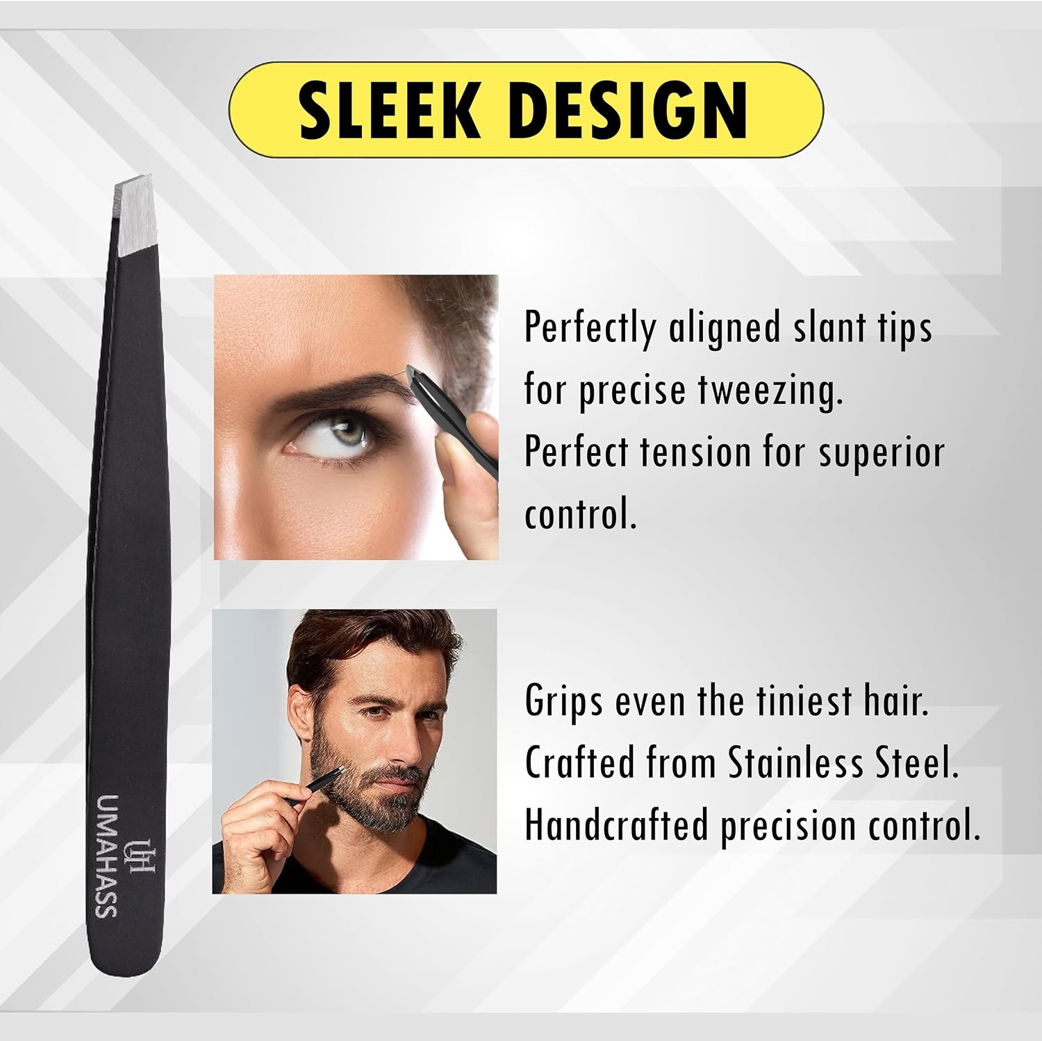 "UMAHASS 4.0" Premium Nose Hair Scissors" For Men, Nasal Hair Tweezers for Women, Safety Blades with Rounded Tip for Trimming Small Details Facial Hair, Ear Hair, Eyebrow