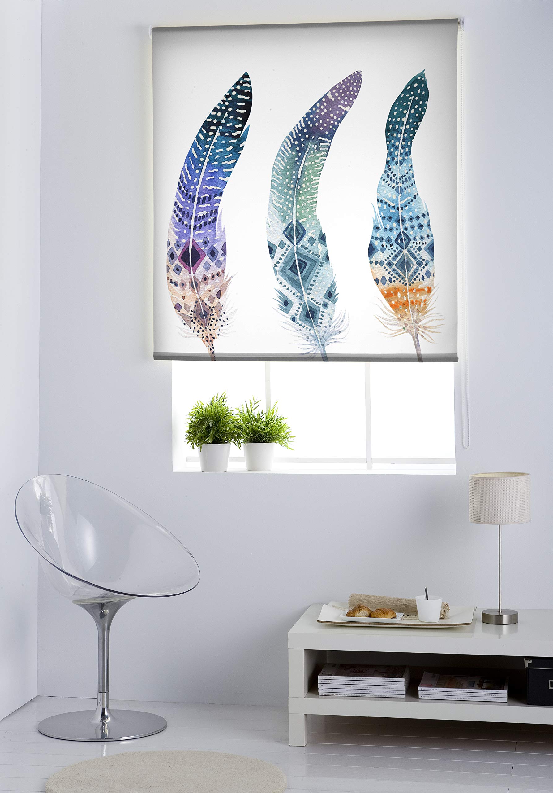 Estoralis | Animaux | Store Enrouleur | sans Outil Tissu translucide imprimé | A-164 | 55 x 150 cm. (Largeur/Hauteur) Taille du Tissu 52 x 150 cm. | Stores pour fenêtres et Portes