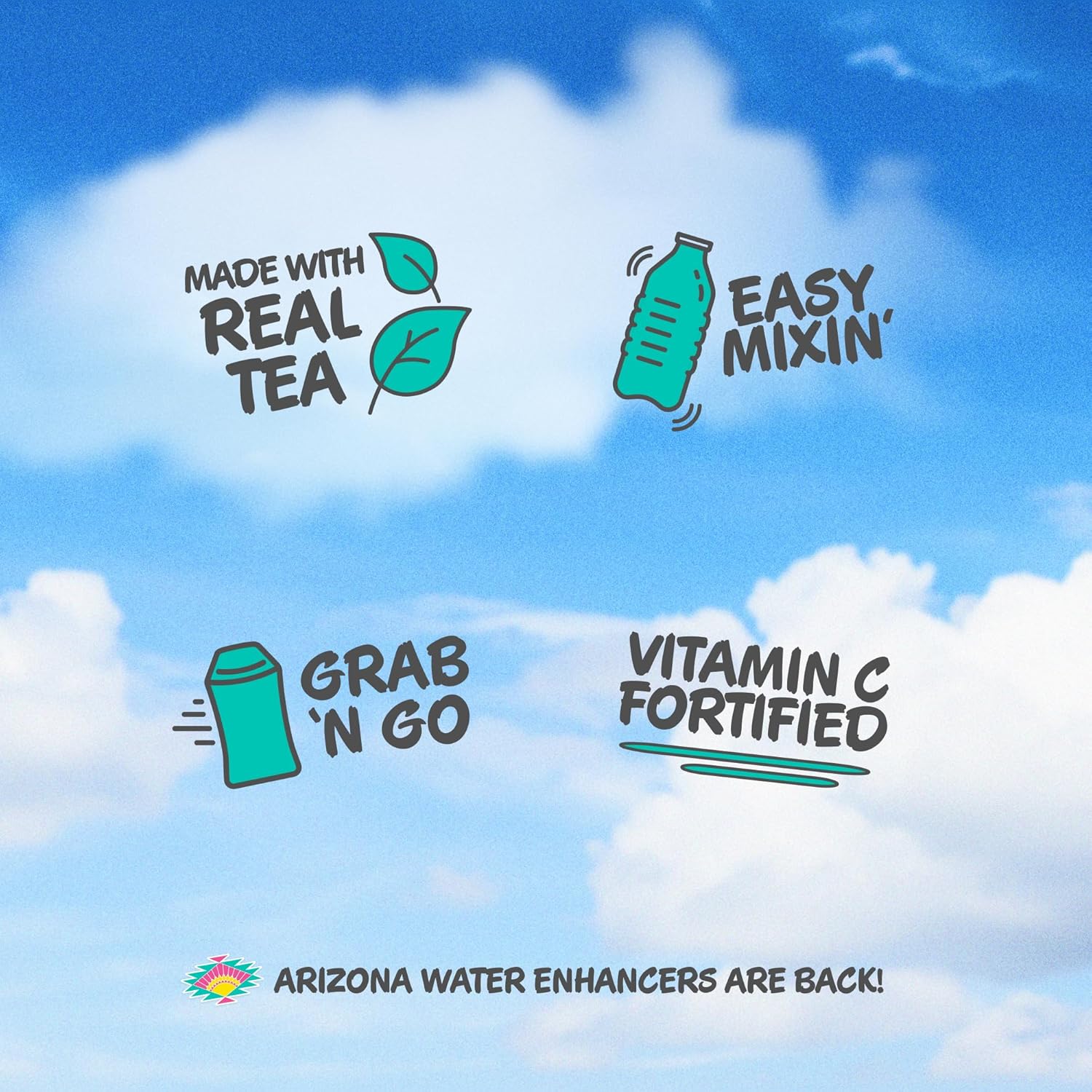 AriZona Arnold Palmer Half and Half - On-the-Go Water Enhancer, 1.62 fl oz Bottle (Pack of 12)