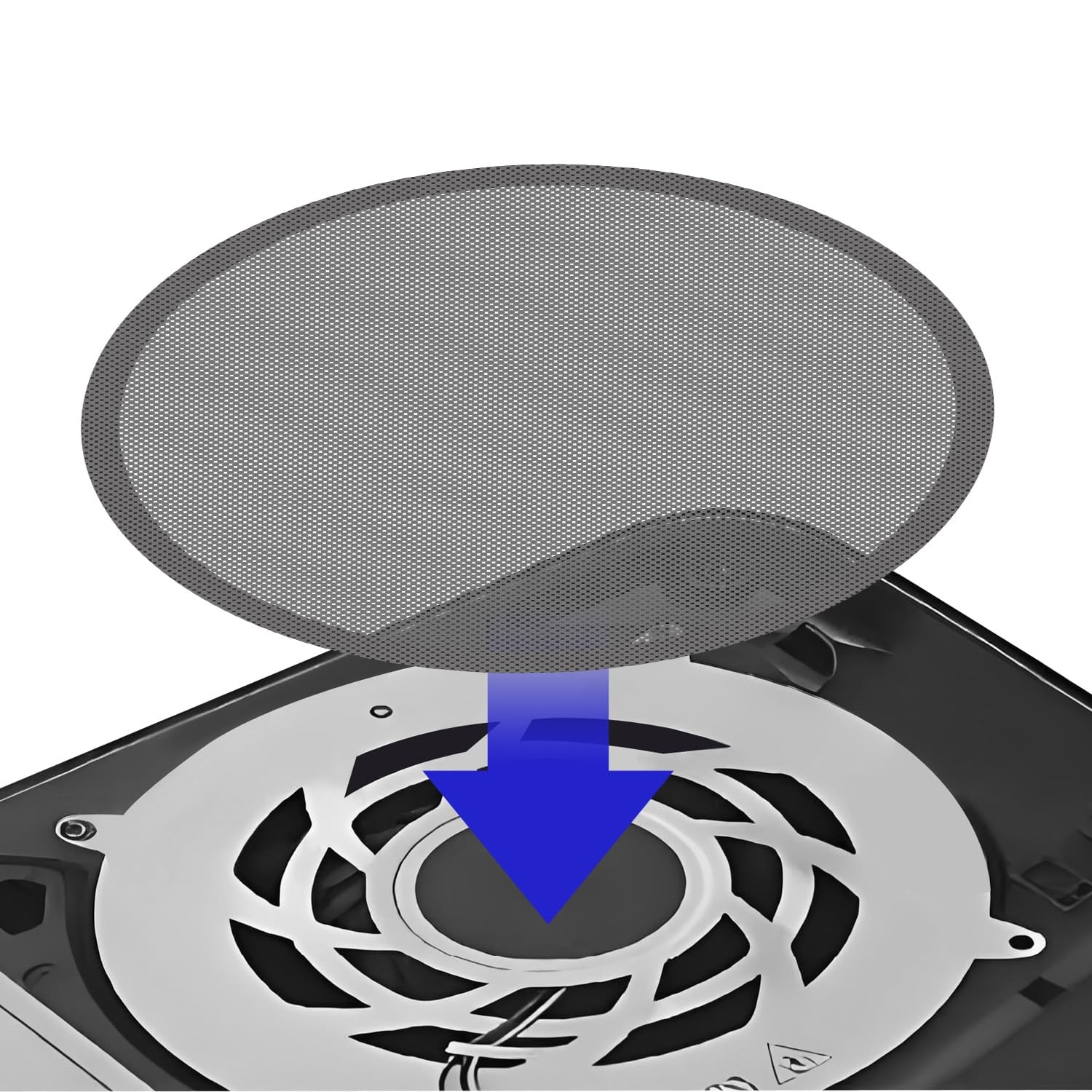 Filtro de Polvo Universal para PS5 Pro consola de juegos, Ventilador de Refrigeración Interna Cubierta de Malla para Evitar la Entrada de Polvo y Pelo (4*Círculo)