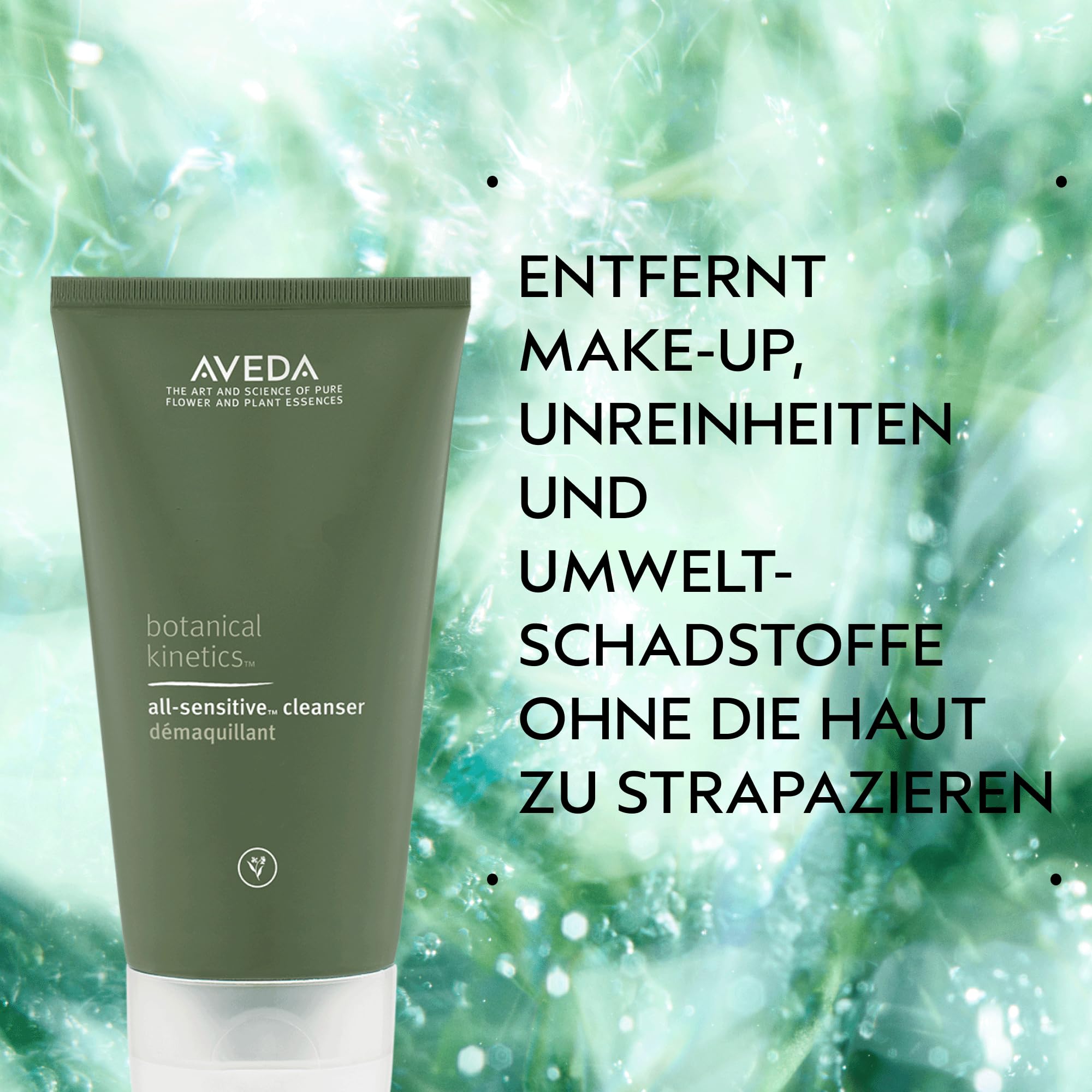 Aveda Botanical Kinetics™ All-Sensitive Cleanser | Sanfter Gesichtsreiniger für empfindliche Haut | Ohne Duftstoffe | Mit Oliven- & Kokosöl | 150 ml