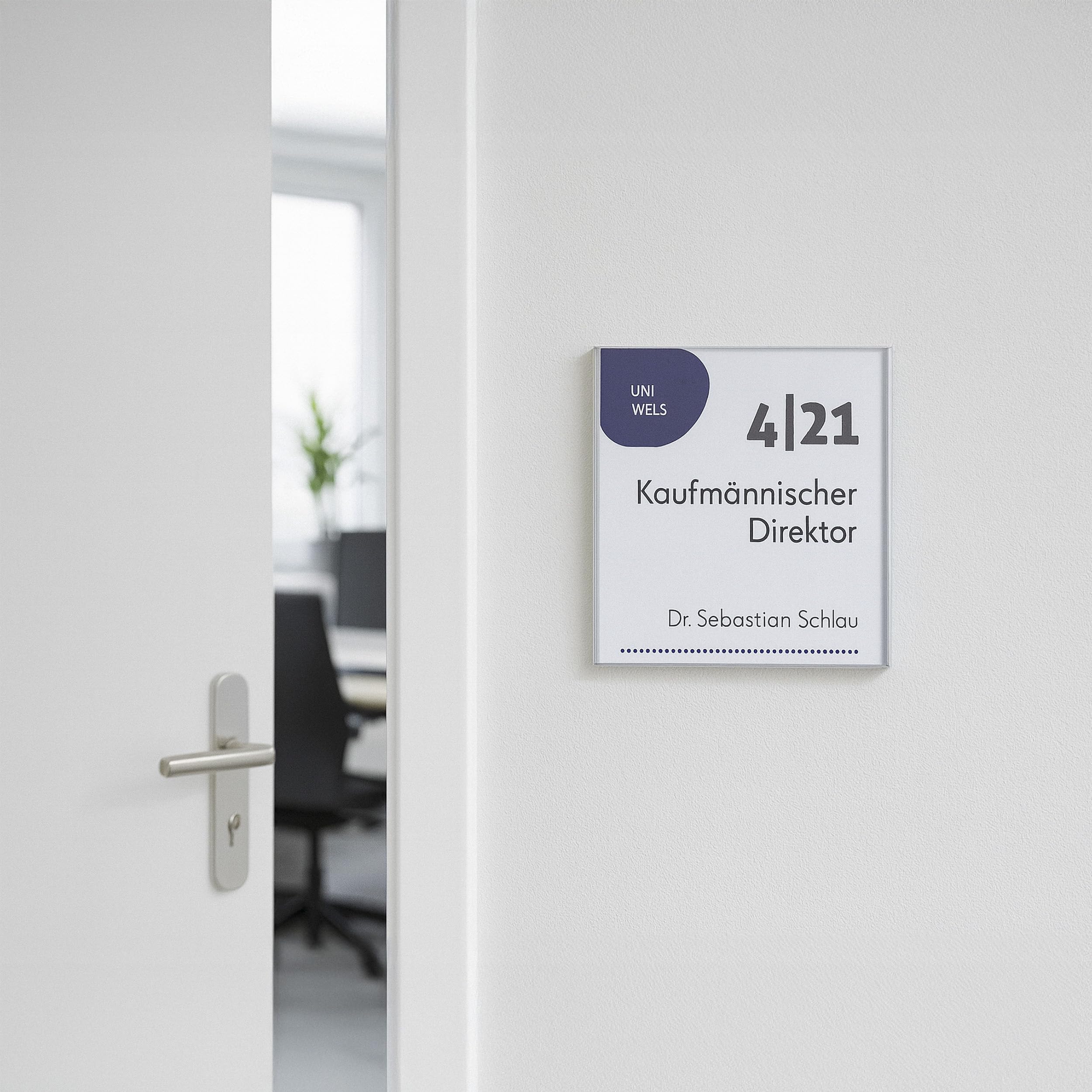 FORMO.einschub-light Türschild aus Aluminium – silber eloxiert, entspiegelt, mit Einschub – 5er Set – verschiedene Größen–Büroschild zur Selbstbeschriftung (Silber, 108 x 151,5 mm)