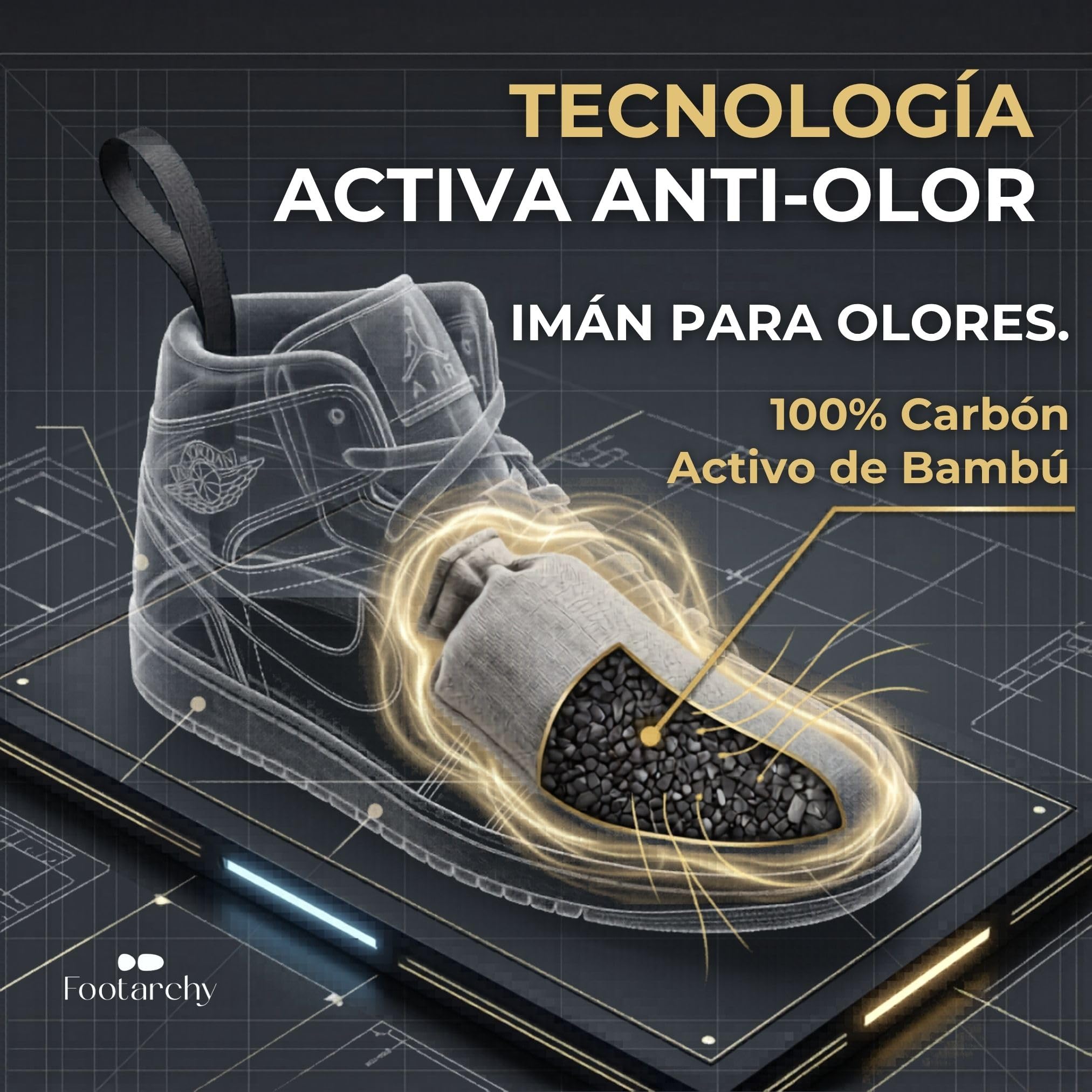 Absorbe Olores para Zapatos Menta (4x80g) – Saquitos de Carbón Activado Reutilizables 12 Meses – Antihumedad Zapatillas y Calzado Deportivo