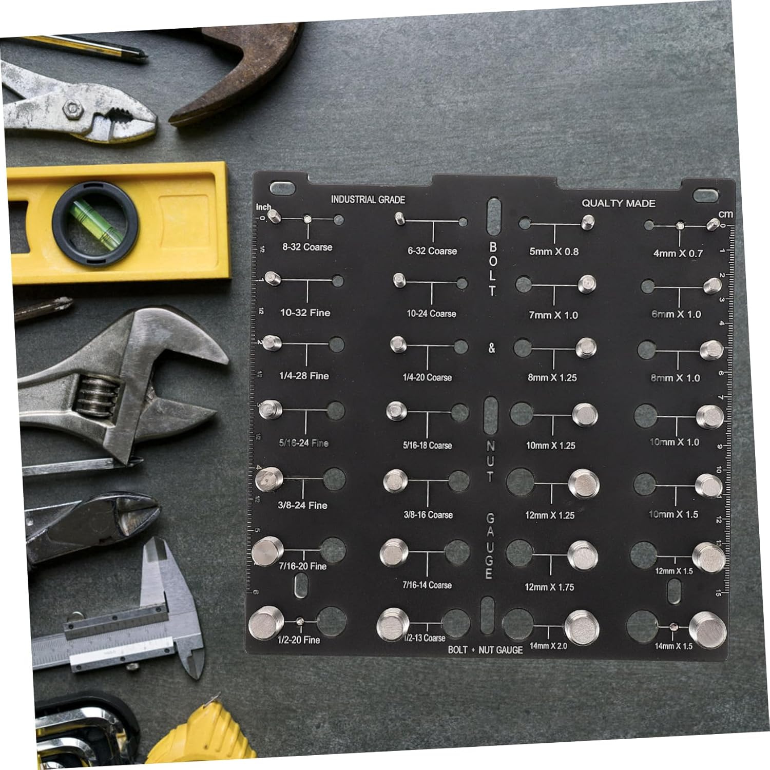 ABOOFAN Bolt and Nut Thread Checker Tool Precision Thread Gauge for Accurate Measurements and Stylish Design for Various Projects Easy to Use