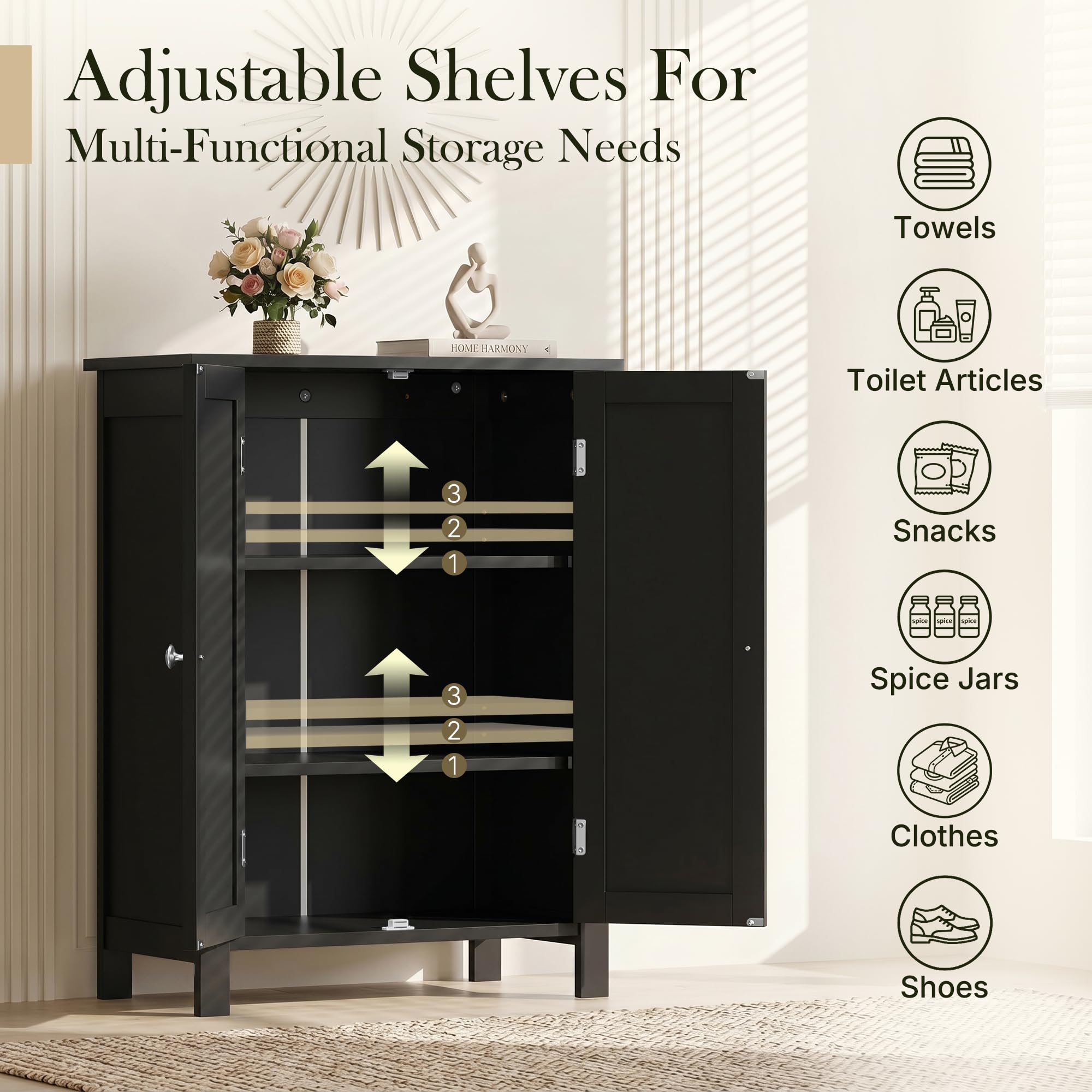 家具 nanocare Amazon.com: ZenStyle Bathroom Floor Storage Cabinet Free Standing